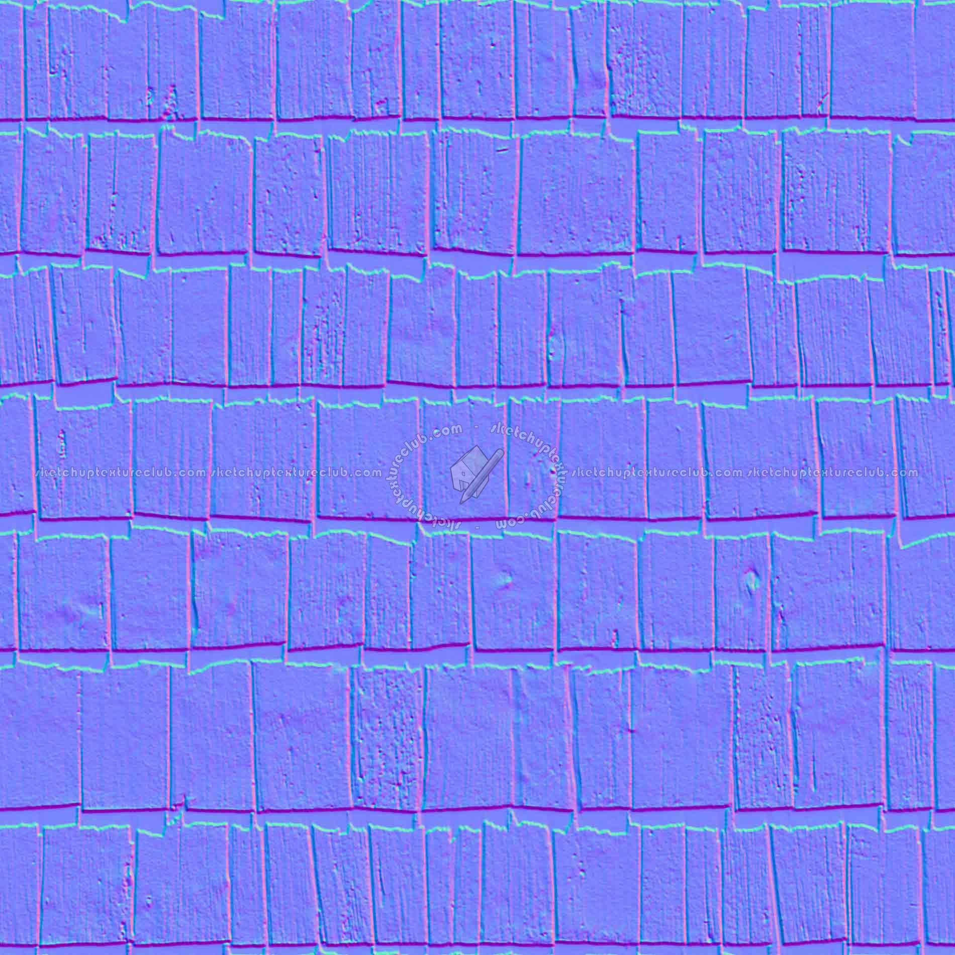 Textures   -   ARCHITECTURE   -   ROOFINGS   -   Shingles wood  - Wood shingle roof texture seamless 03848 - Normal