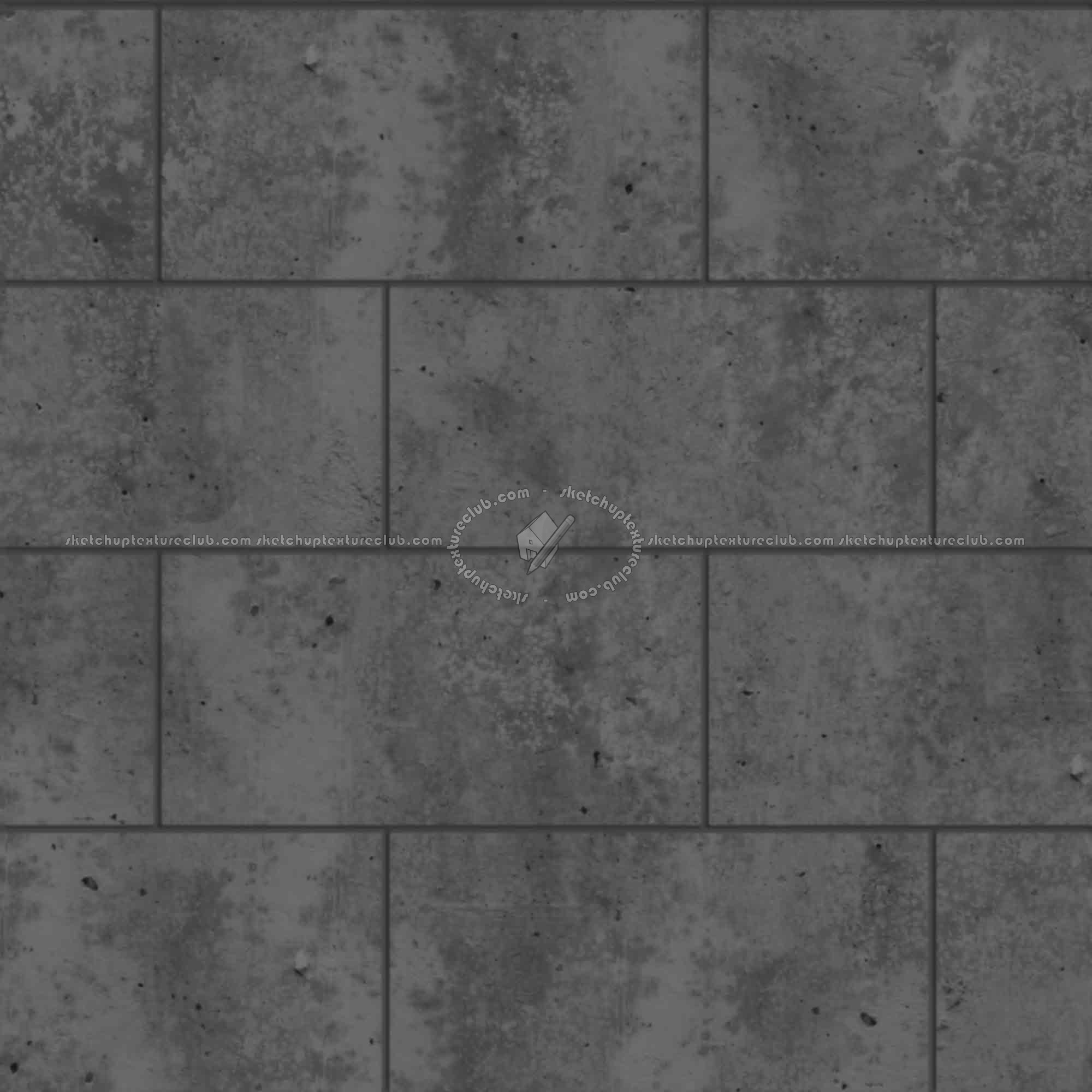Textures   -   ARCHITECTURE   -   CONCRETE   -   Plates   -   Dirty  - Concrete dirt plates wall texture seamless 01787 - Displacement