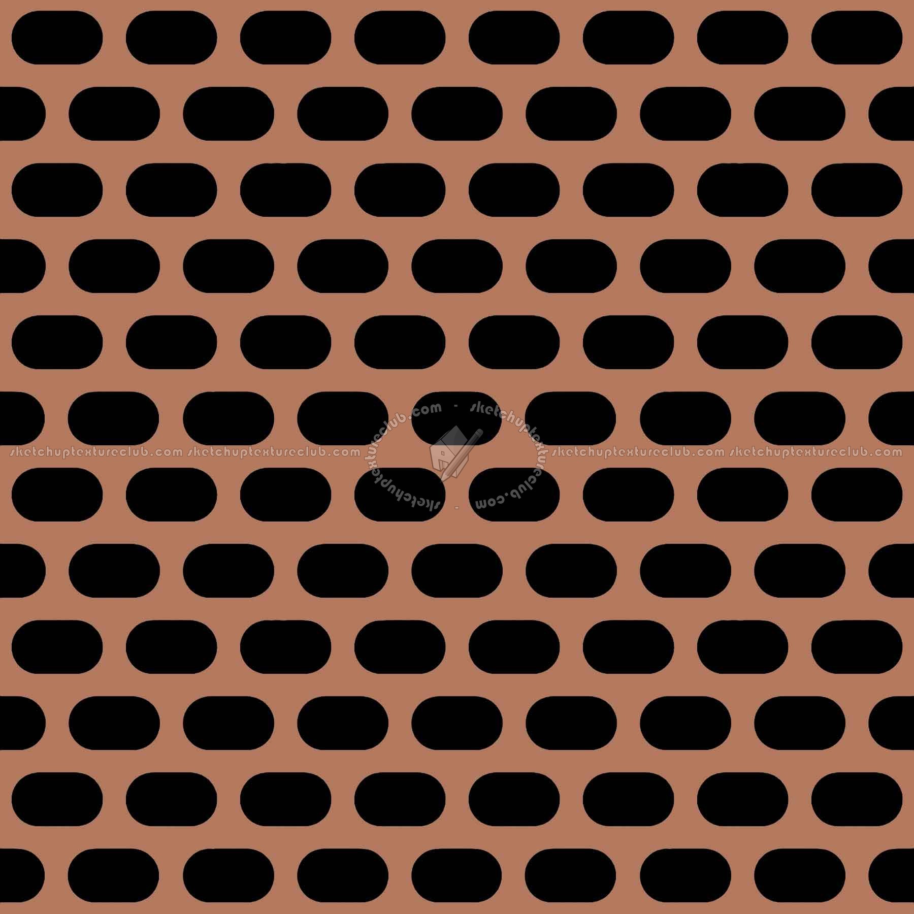 Textures   -   MATERIALS   -   METALS   -   Perforated  - Orange panited perforate metal texture seamless 10543 - Specular