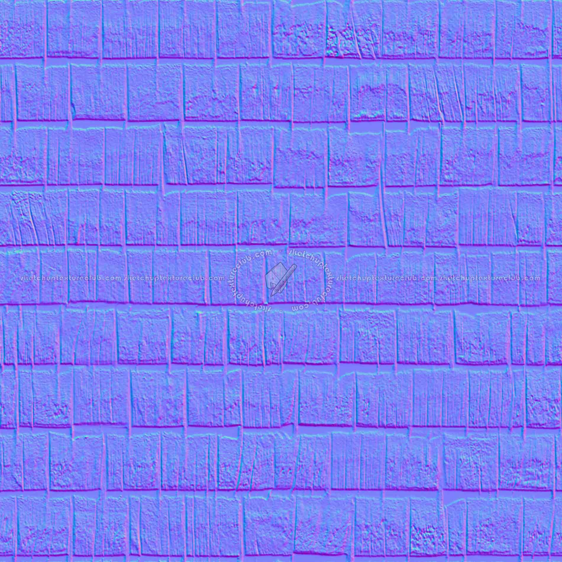 Textures   -   ARCHITECTURE   -   ROOFINGS   -   Shingles wood  - Wood shingle roof texture seamless 03849 - Normal