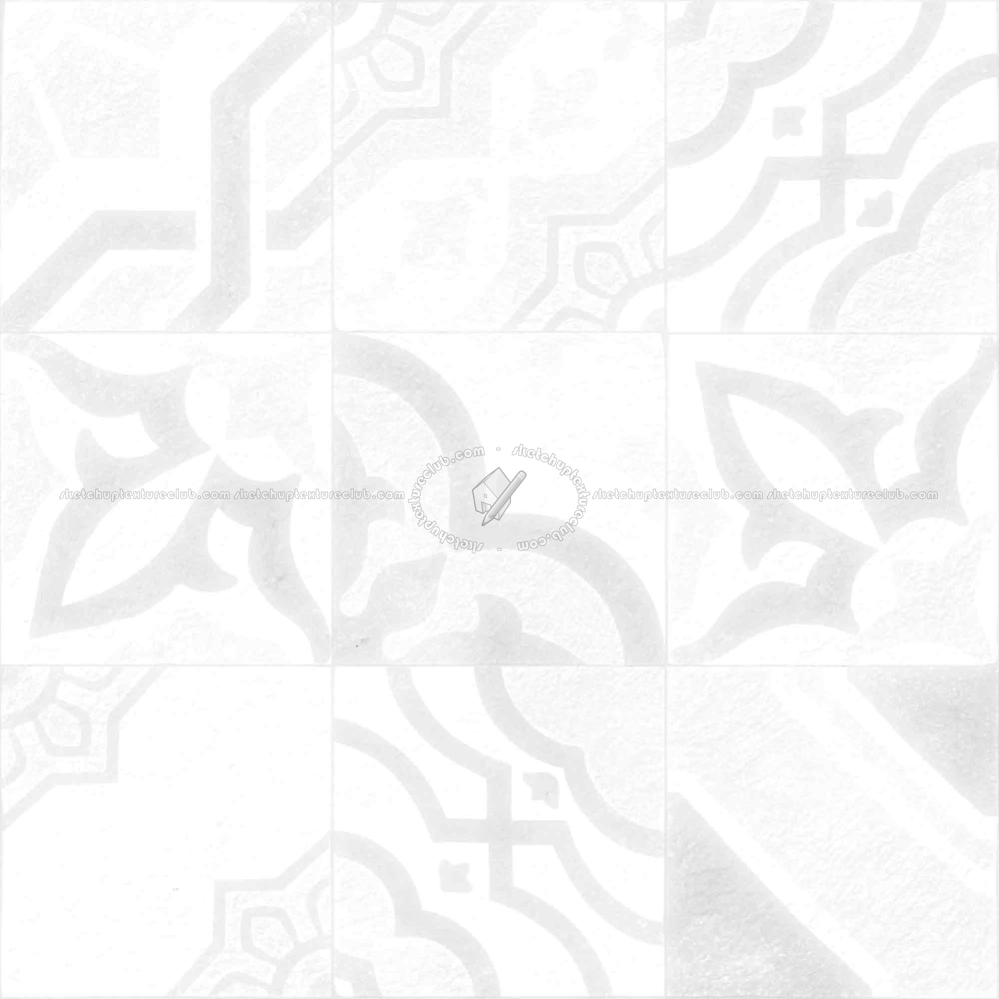 Textures   -   ARCHITECTURE   -   TILES INTERIOR   -   Ornate tiles   -   Patchwork  - Cement patchwork tiles PBR texture seamless 22067 - Ambient occlusion