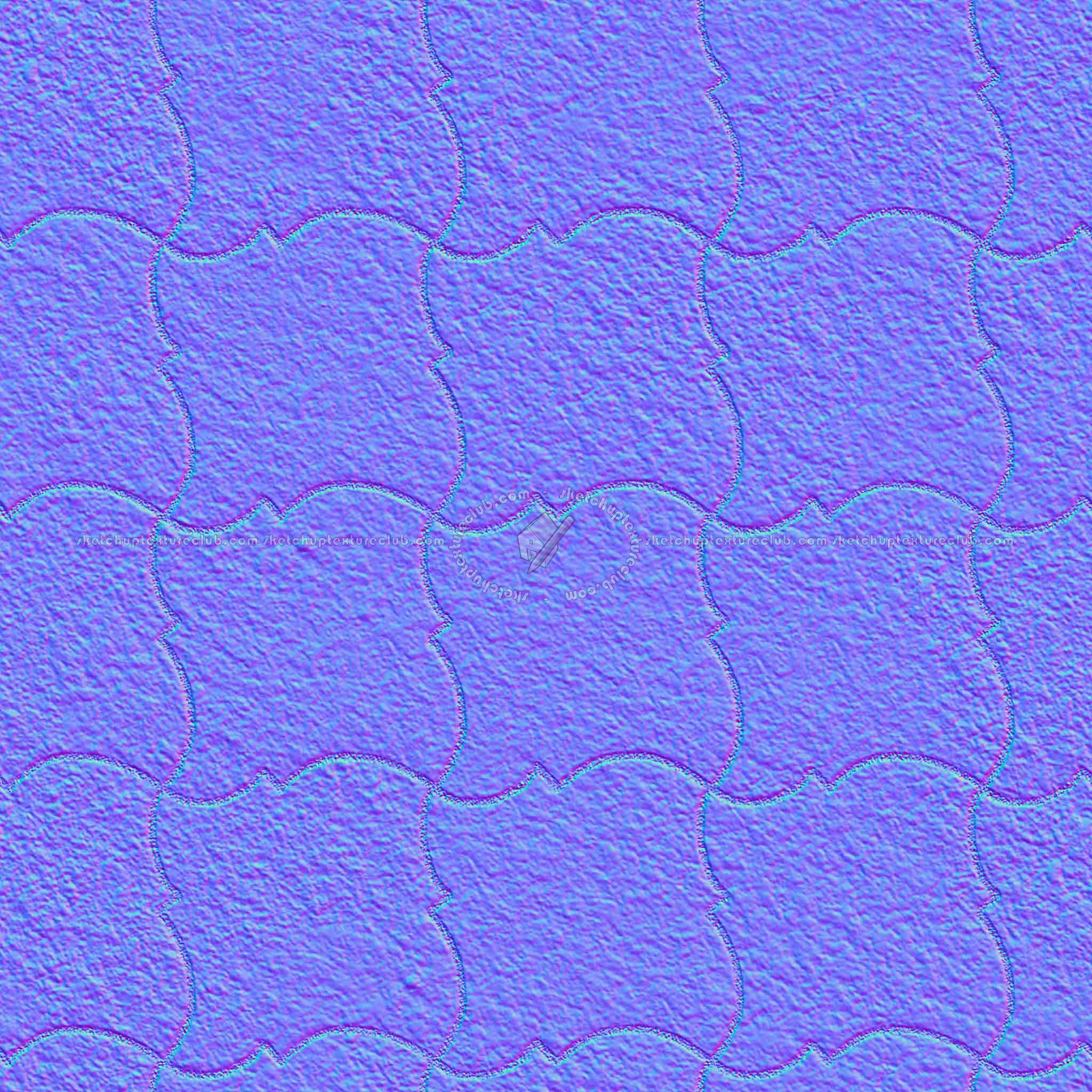 Textures   -   ARCHITECTURE   -   PAVING OUTDOOR   -   Pavers stone   -   Blocks mixed  - Pavers stone mixed size texture seamless 06161 - Normal