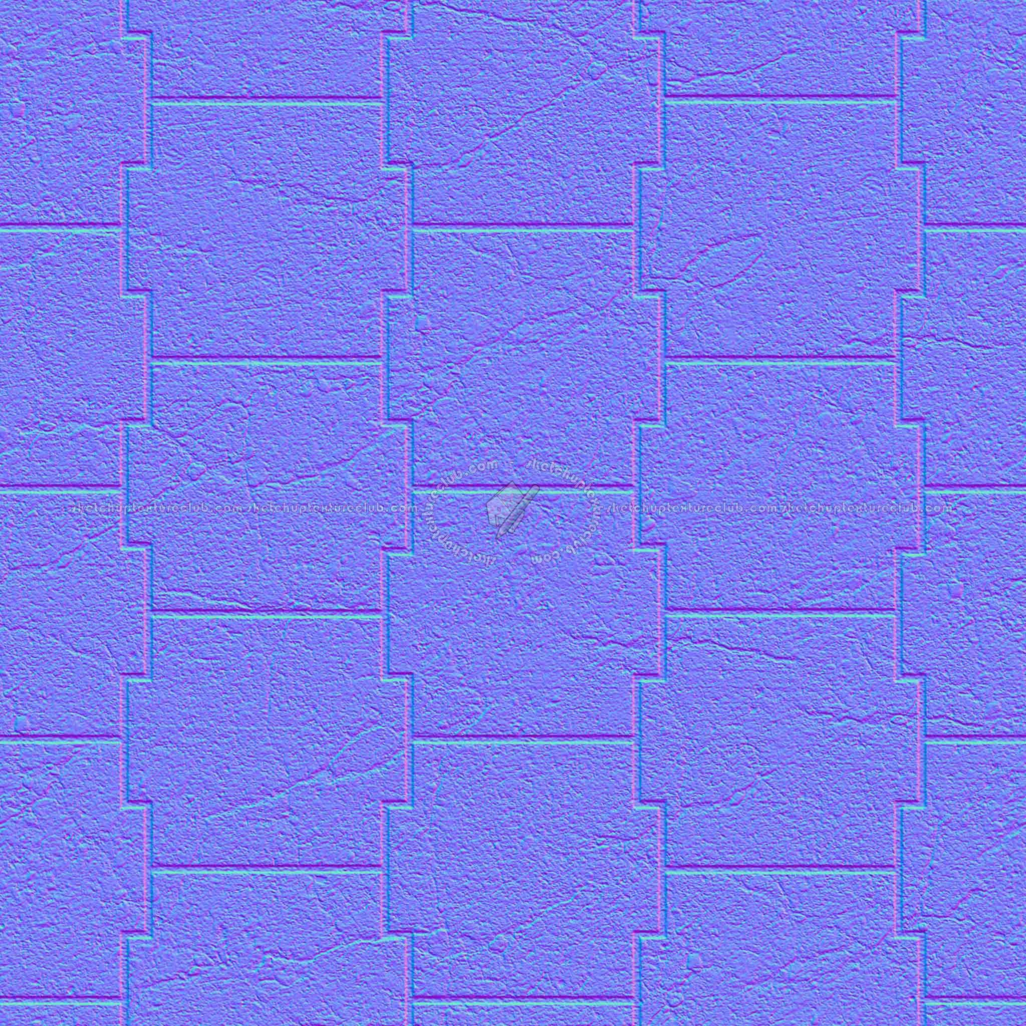 Textures   -   ARCHITECTURE   -   PAVING OUTDOOR   -   Concrete   -   Blocks damaged  - Concrete paving outdoor damaged texture seamless 05555 - Normal