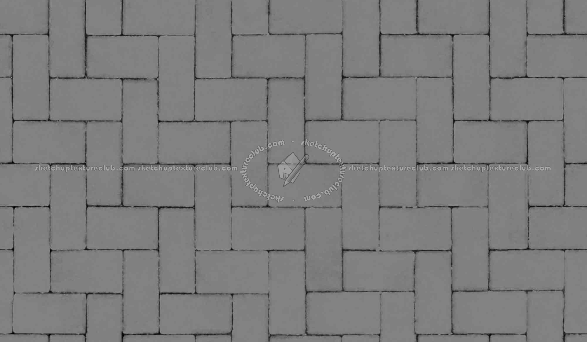 Textures   -   ARCHITECTURE   -   PAVING OUTDOOR   -   Concrete   -   Herringbone  - Herringbone concrete paving outdoor texture seamless 19258 - Displacement