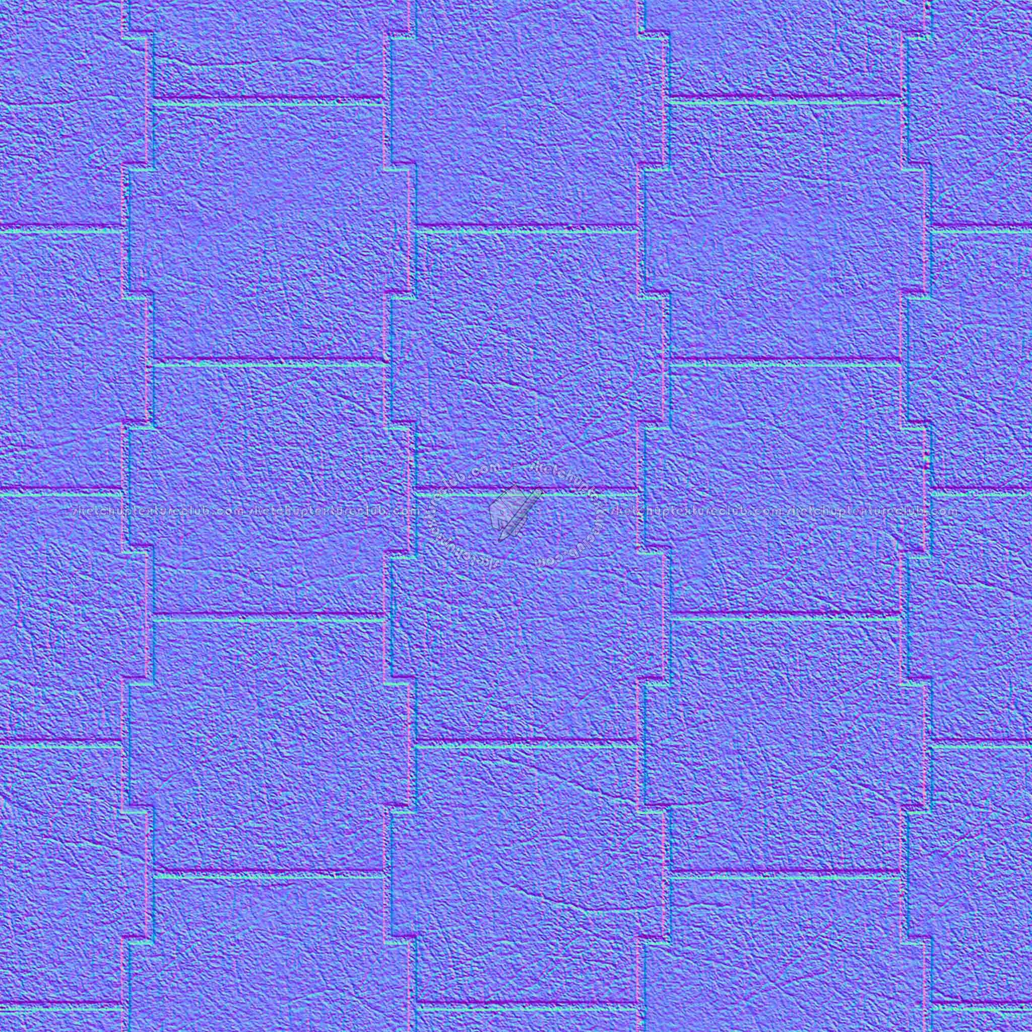 Textures   -   ARCHITECTURE   -   PAVING OUTDOOR   -   Concrete   -   Blocks damaged  - Concrete paving outdoor damaged texture seamless 05556 - Normal