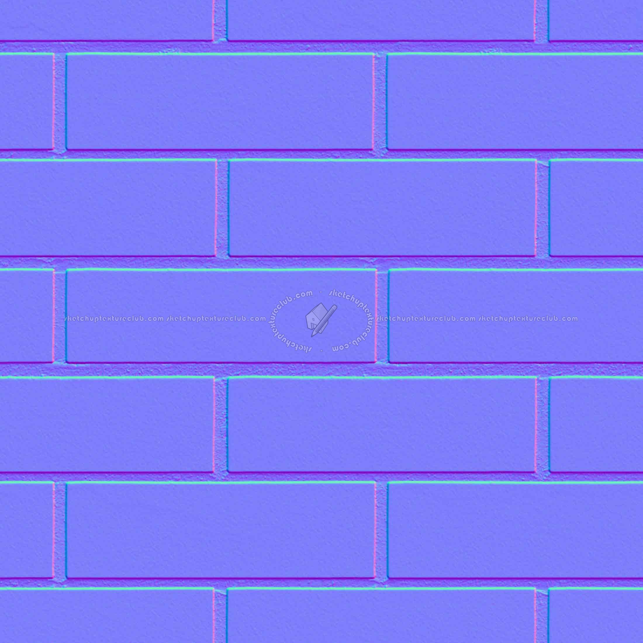 Textures   -   ARCHITECTURE   -   BRICKS   -   Facing Bricks   -   Smooth  - Facing smooth bricks texture seamless 00327 - Normal