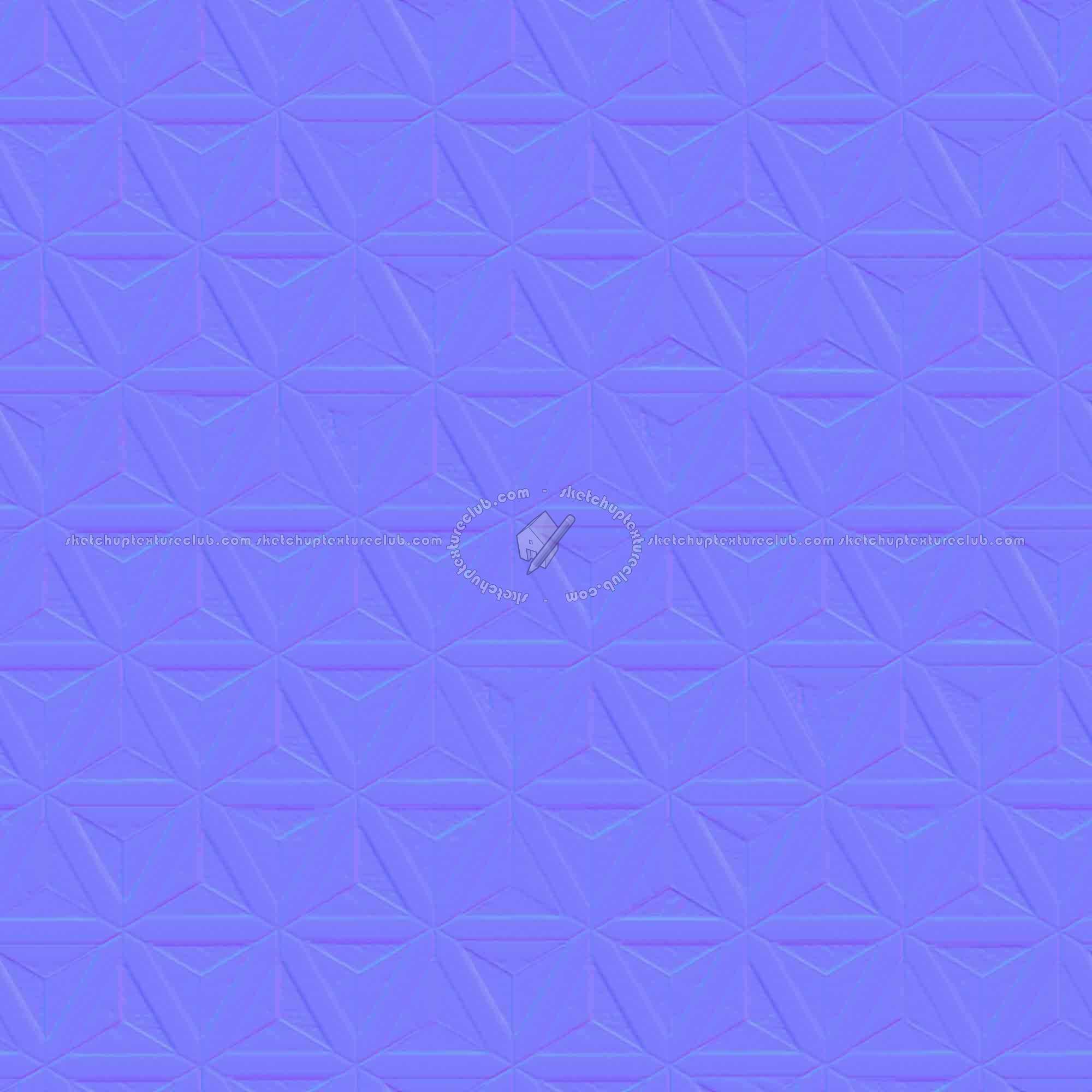 Textures   -   ARCHITECTURE   -   TILES INTERIOR   -   Marble tiles   -   White  - Geometric pattern white marble floor tile texture seamless 19333 - Normal