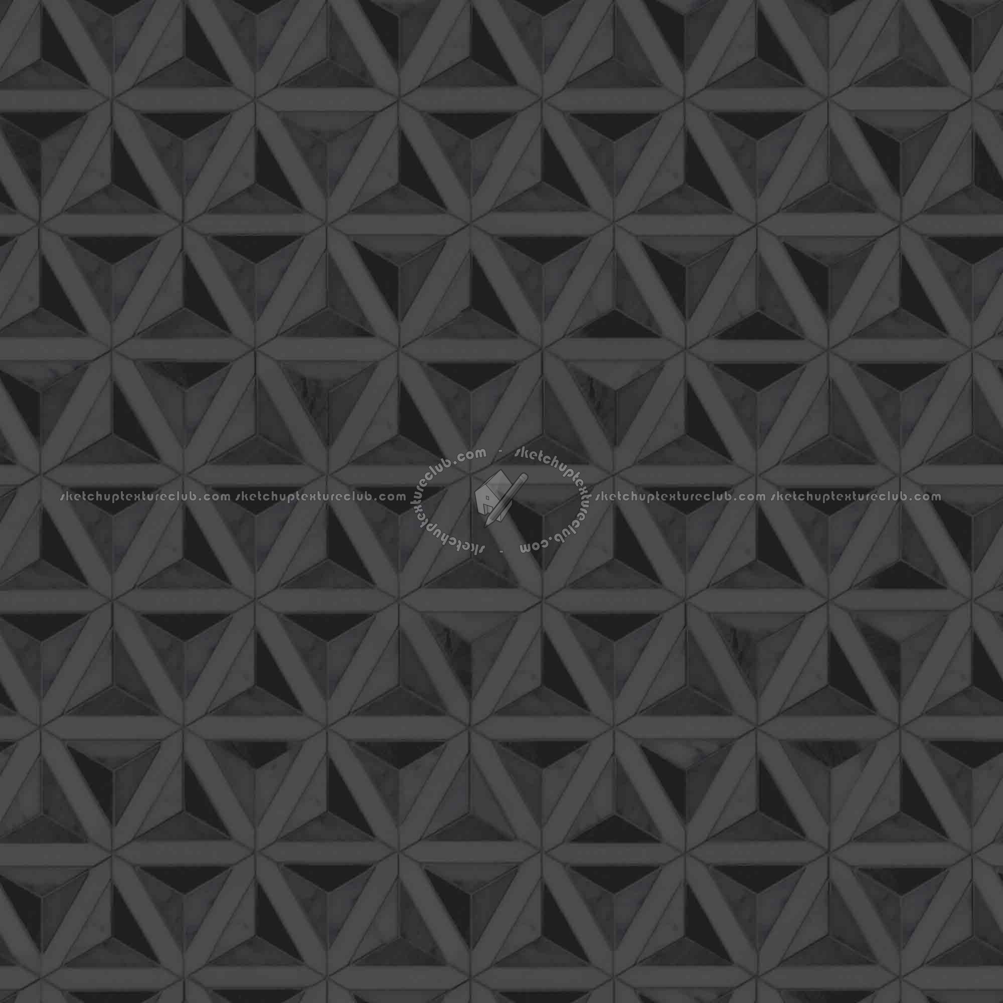 Textures   -   ARCHITECTURE   -   TILES INTERIOR   -   Marble tiles   -   White  - Geometric pattern white marble floor tile texture seamless 19333 - Specular