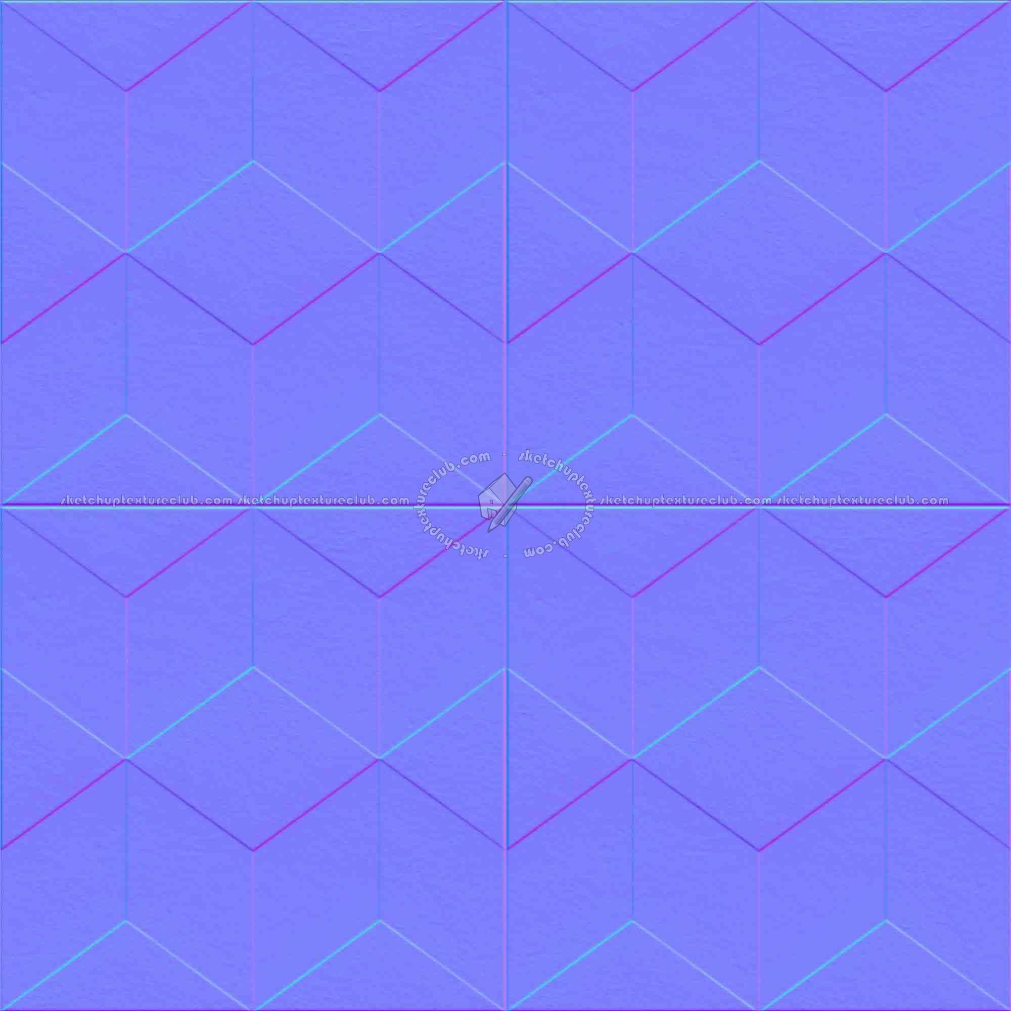 Textures   -   ARCHITECTURE   -   TILES INTERIOR   -   Cement - Encaustic   -   Cement  - Illusion cement concrete tile texture seamless 13393 - Normal