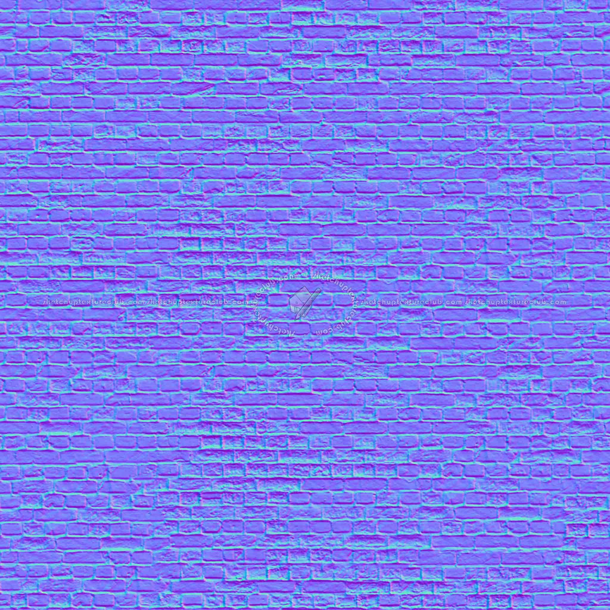 Textures   -   ARCHITECTURE   -   BRICKS   -   Damaged bricks  - Damaged bricks texture seamless 00109 - Normal