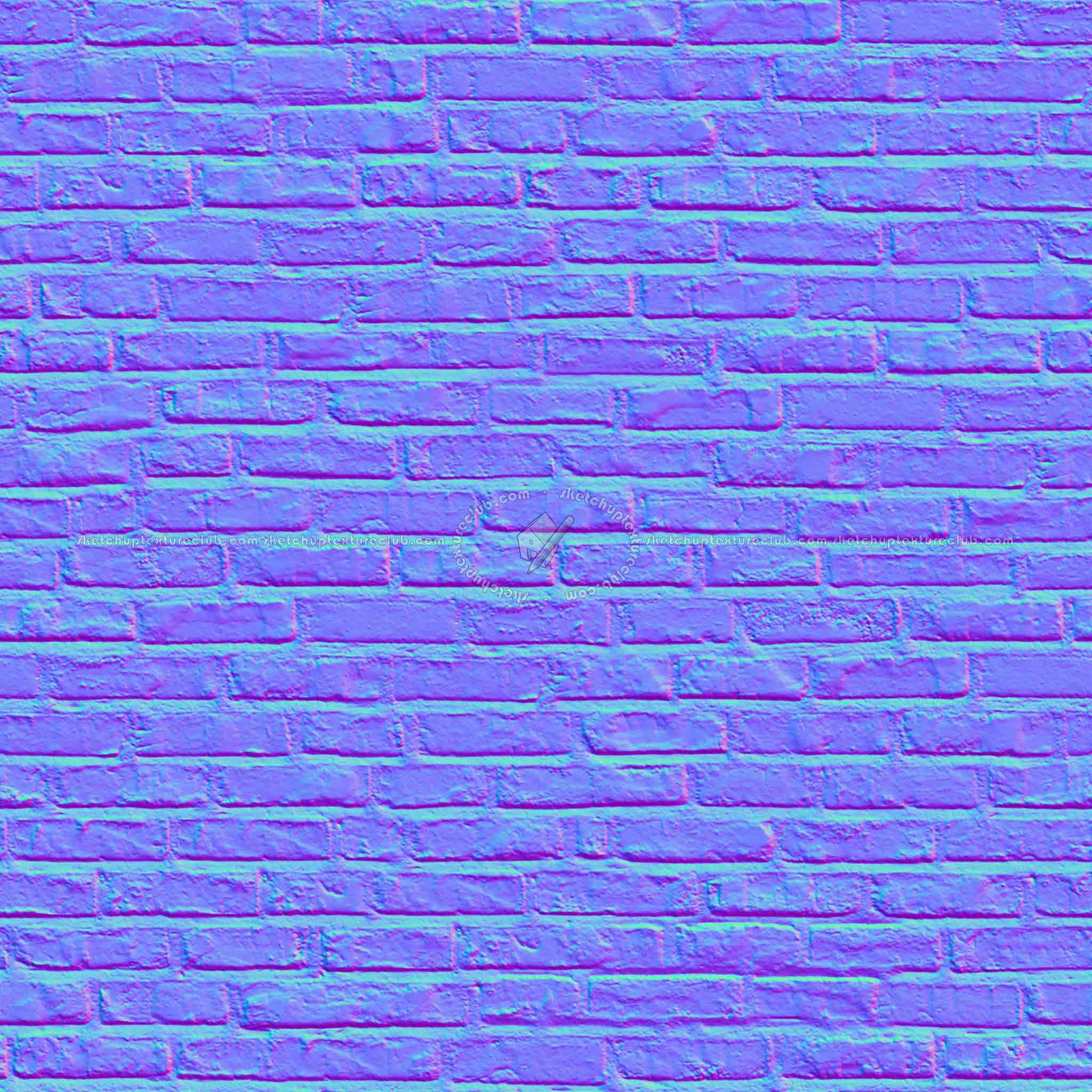 Textures   -   ARCHITECTURE   -   BRICKS   -   Dirty Bricks  - Dirty bricks texture seamless 00150 - Normal