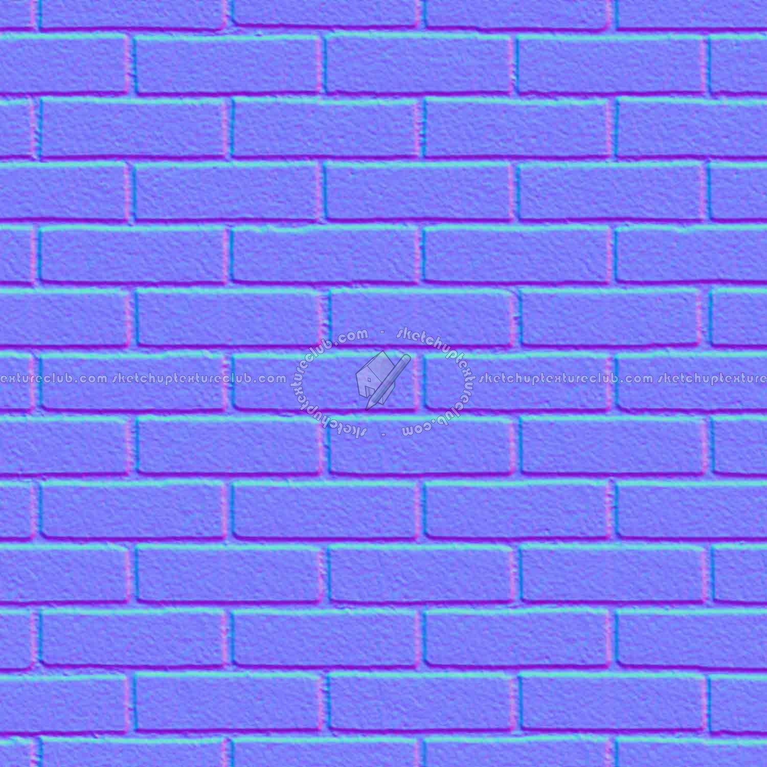 Textures   -   ARCHITECTURE   -   BRICKS   -   Facing Bricks   -   Smooth  - Facing smooth bricks texture seamless 00257 - Normal