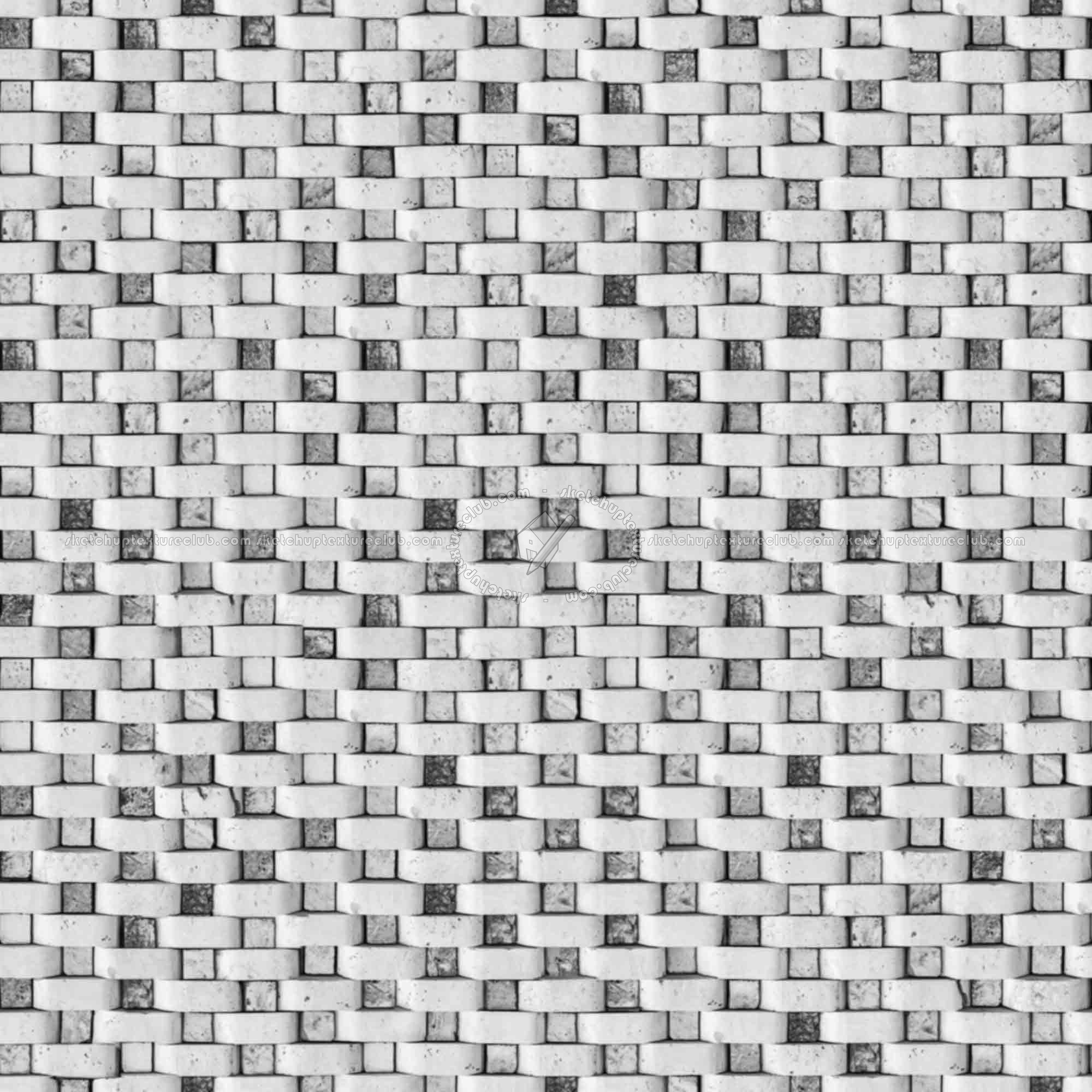 Textures   -   ARCHITECTURE   -   MARBLE SLABS   -   Marble wall cladding  - Marble bricks wall cladding texture seamless 20823 - Bump