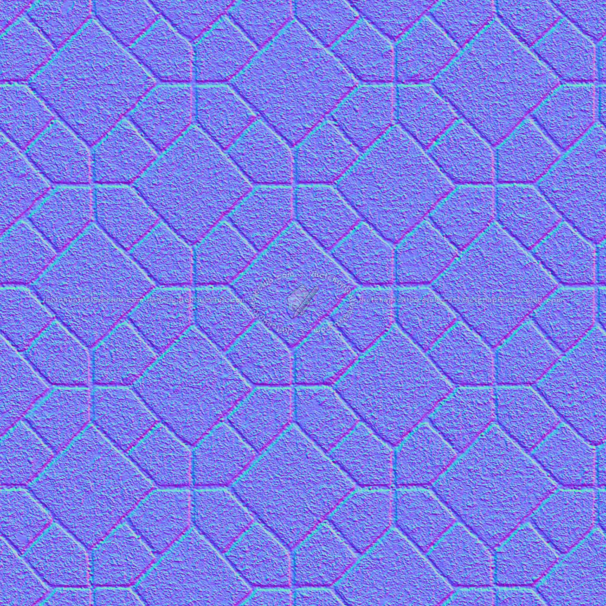 Textures   -   ARCHITECTURE   -   PAVING OUTDOOR   -   Concrete   -   Blocks mixed  - Paving concrete mixed size texture seamless 05569 - Normal