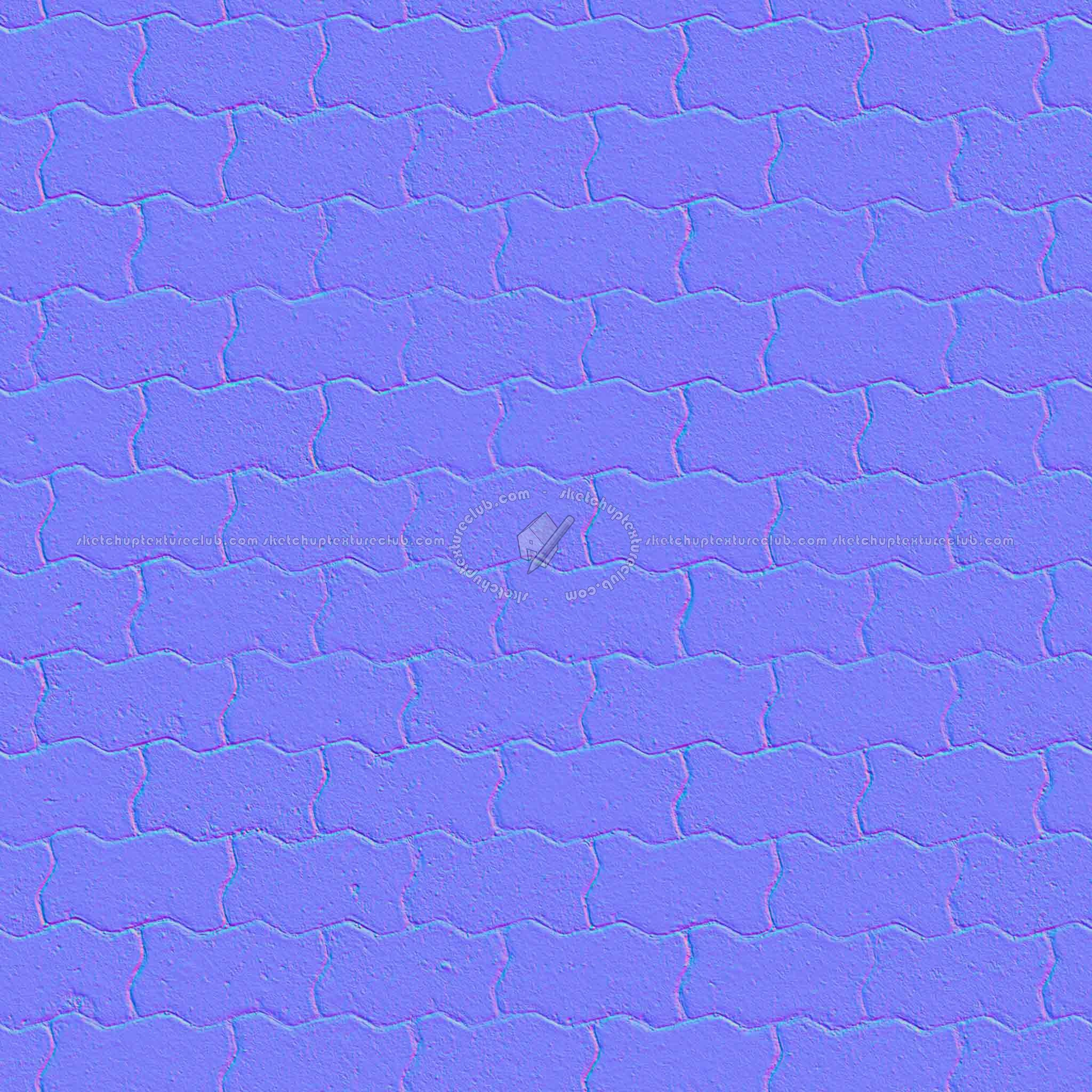 Textures   -   ARCHITECTURE   -   PAVING OUTDOOR   -   Concrete   -   Blocks regular  - Paving outdoor concrete regular block texture seamless 05633 - Normal