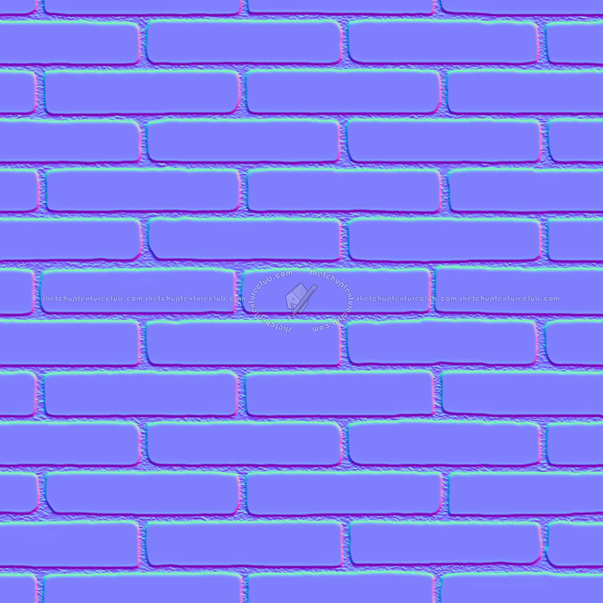 Textures   -   ARCHITECTURE   -   BRICKS   -   Colored Bricks   -   Smooth  - Texture colored bricks smooth seamles 00059 - Normal