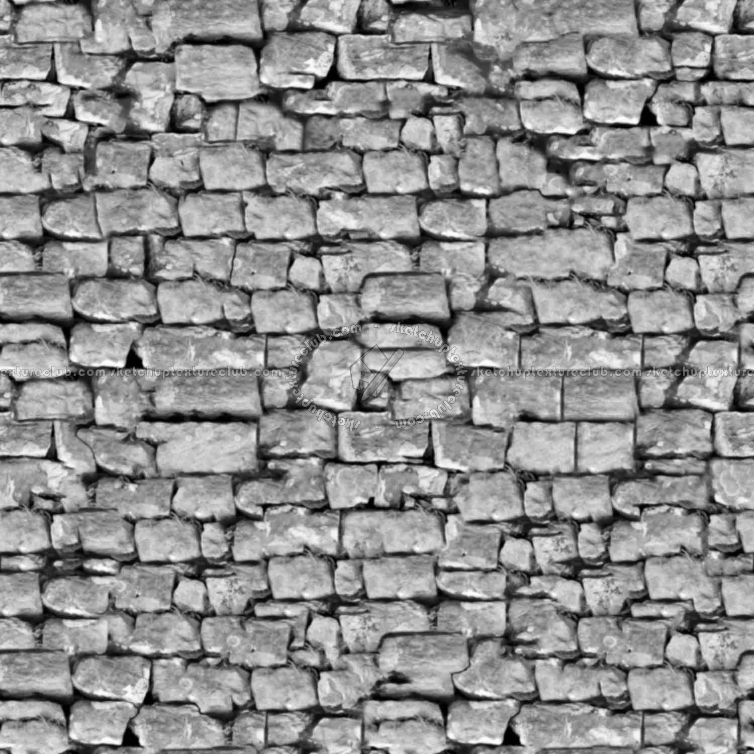 Textures   -   ARCHITECTURE   -   STONES WALLS   -   Stone blocks  - Wall stone with regular blocks texture seamless 08300 - Bump