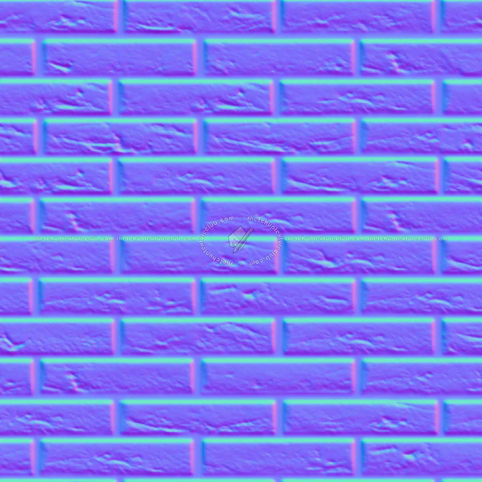 Textures   -   ARCHITECTURE   -   BRICKS   -   White Bricks  - White bricks texture seamless 00497 - Normal