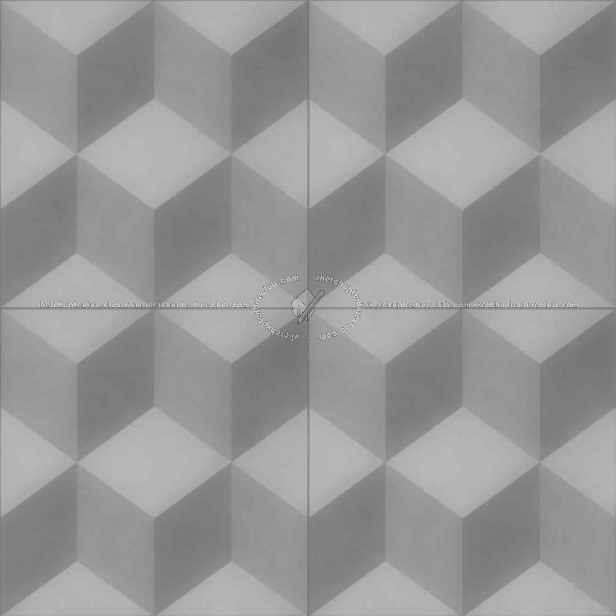 Textures   -   ARCHITECTURE   -   TILES INTERIOR   -   Cement - Encaustic   -   Cement  - Illusion cement concrete tile texture seamless 13394 - Displacement
