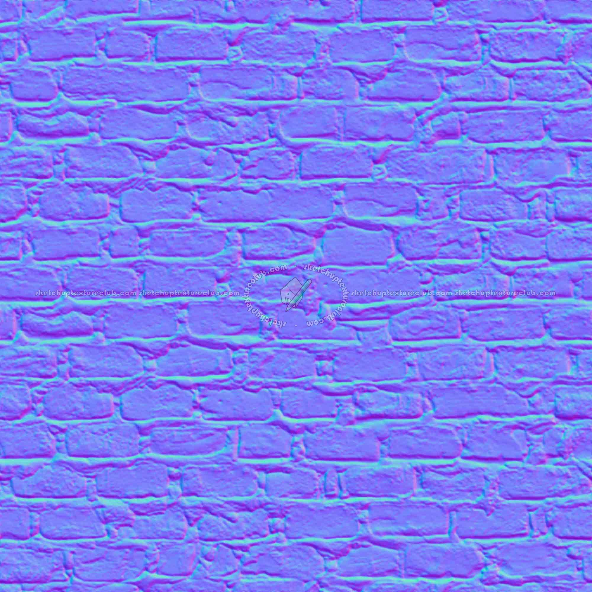 Textures   -   ARCHITECTURE   -   BRICKS   -   Old bricks  - Old bricks texture seamless 00414 - Normal