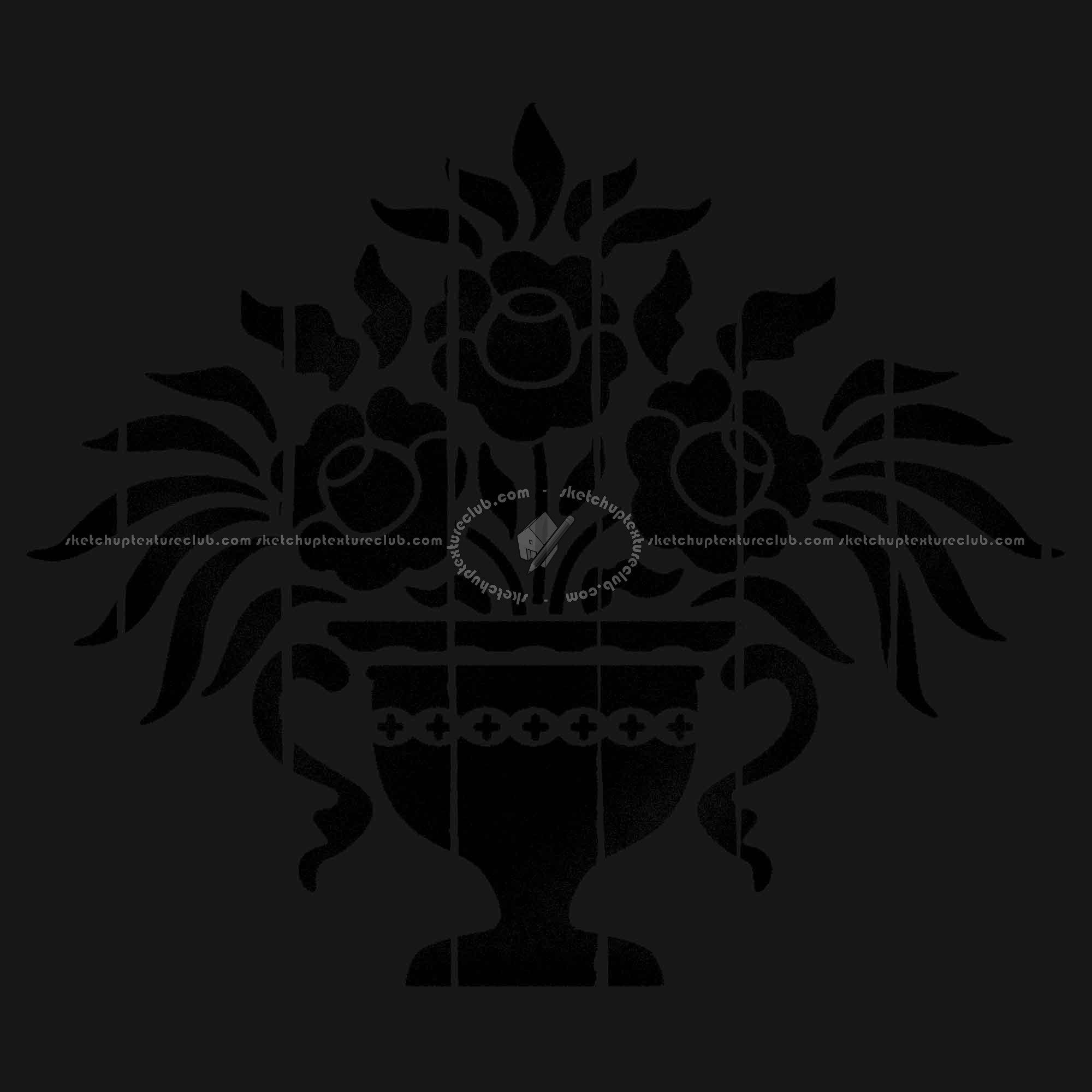 Textures   -   ARCHITECTURE   -   WOOD FLOORS   -   Decorated  - Parquet decorated stencil texture seamless 04704 - Specular