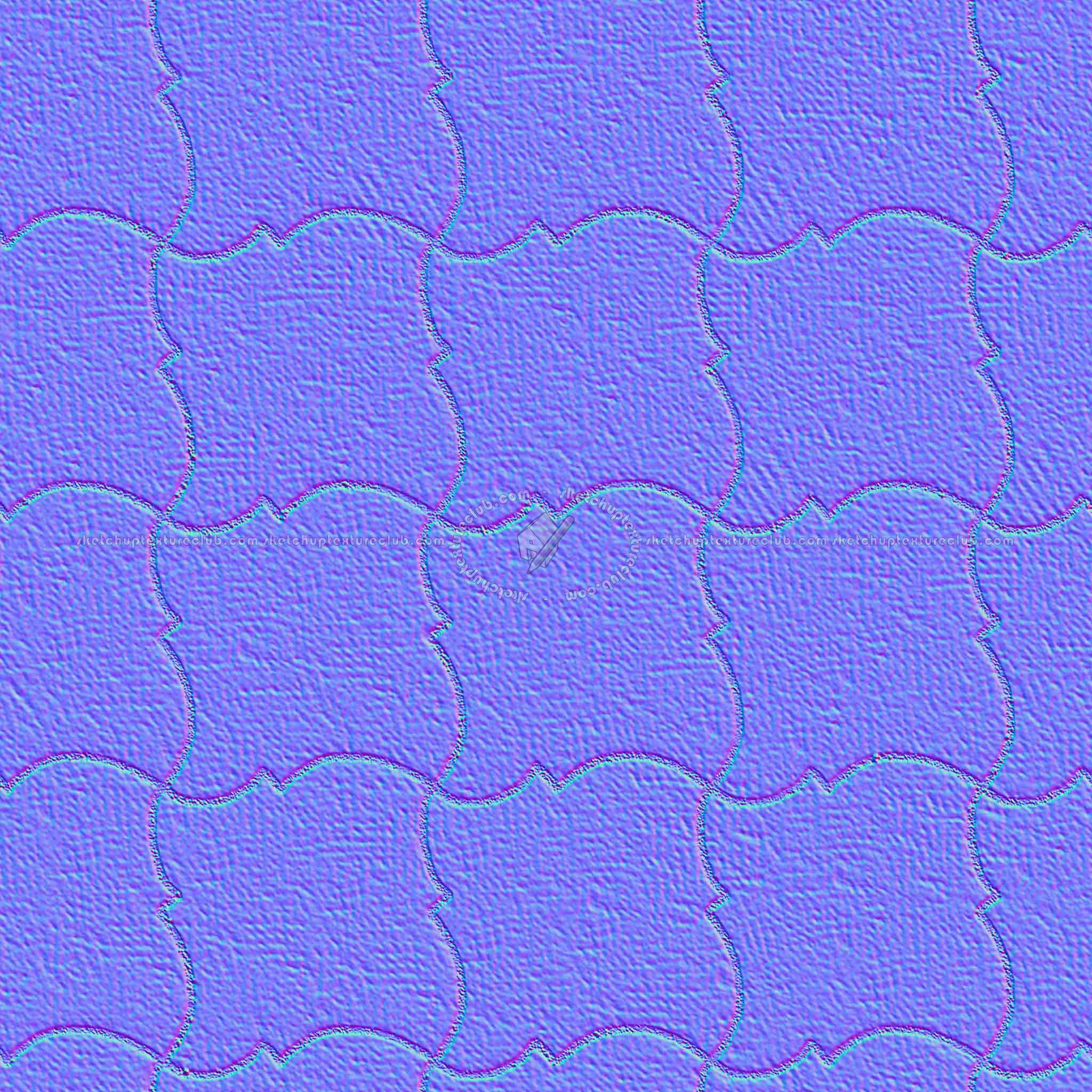 Textures   -   ARCHITECTURE   -   PAVING OUTDOOR   -   Pavers stone   -   Blocks mixed  - Pavers stone mixed size texture seamless 06166 - Normal