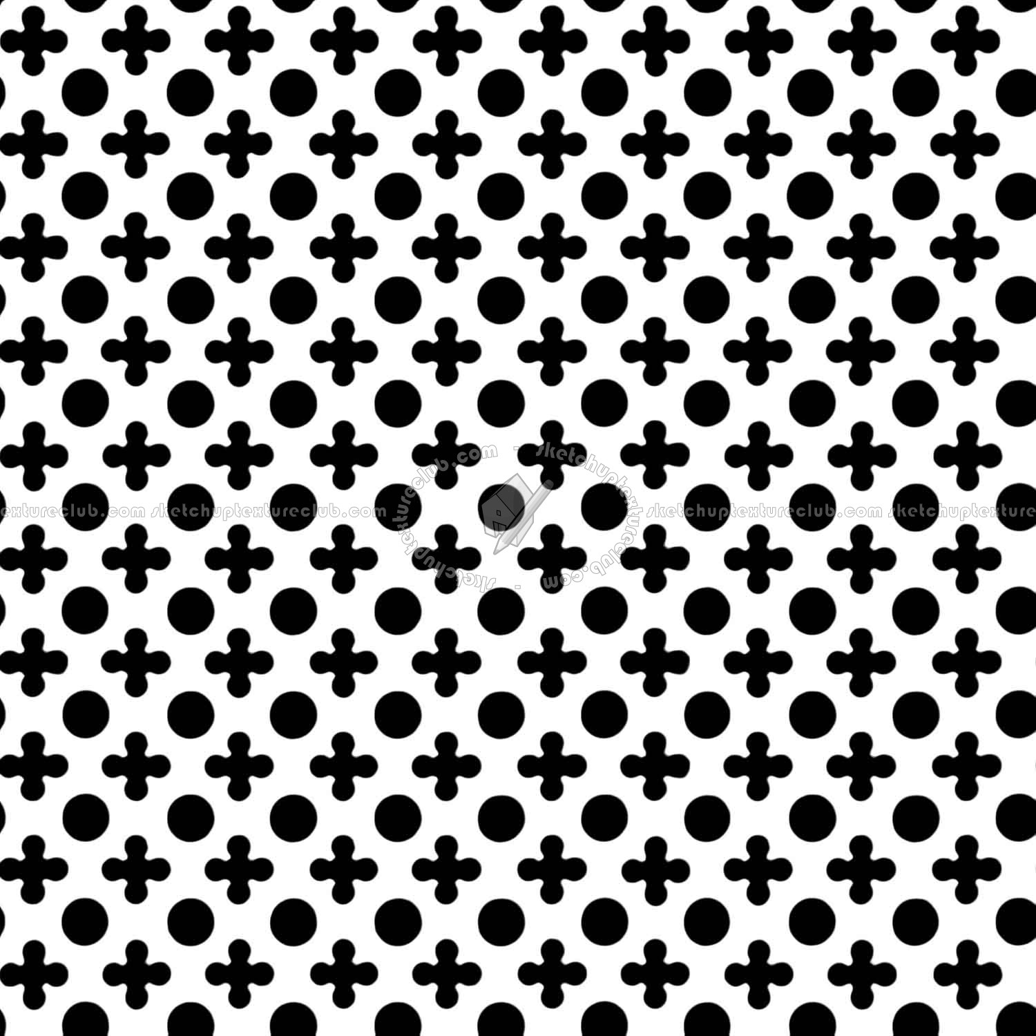 Textures   -   MATERIALS   -   METALS   -   Perforated  - Aluminium perforated metal texture seamless 10552 - Mask