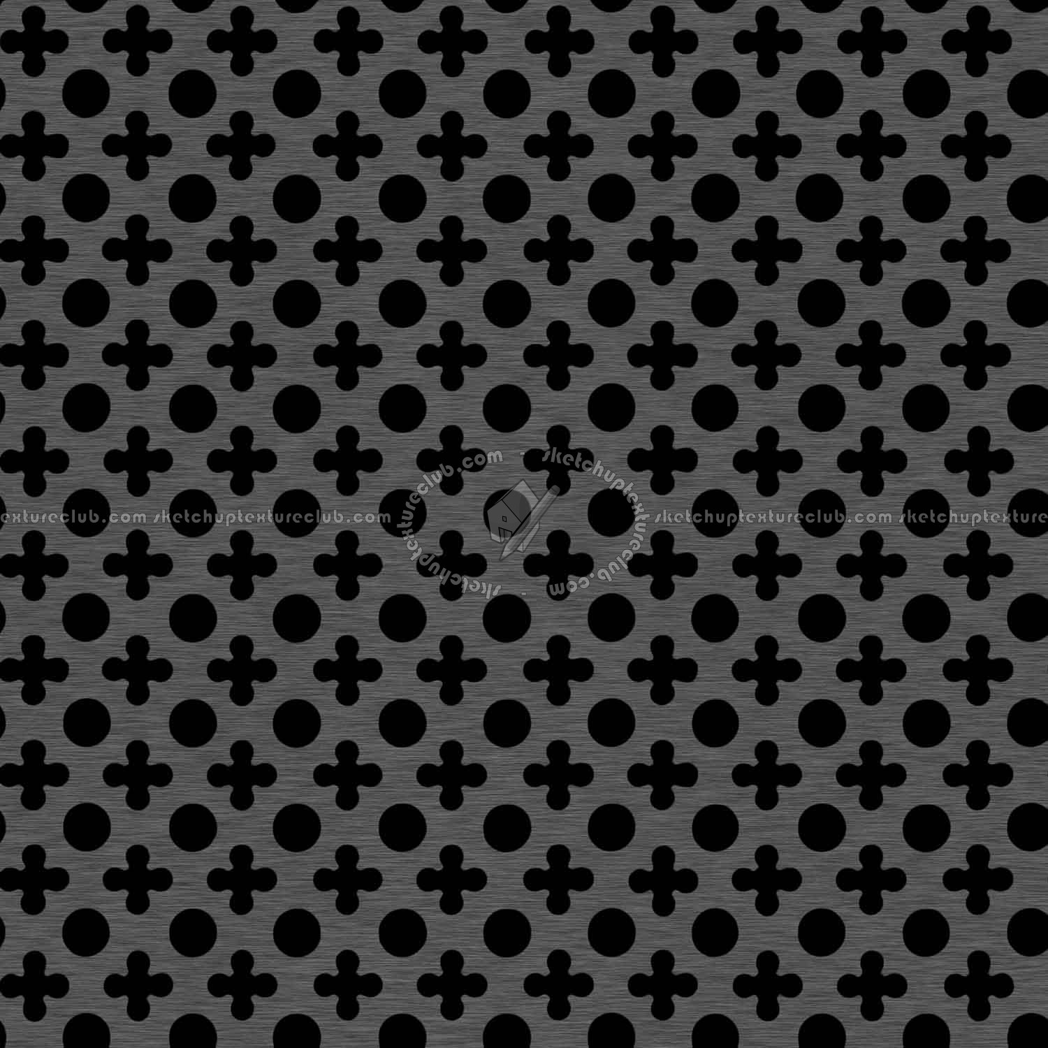 Textures   -   MATERIALS   -   METALS   -   Perforated  - Aluminium perforated metal texture seamless 10552 - Specular