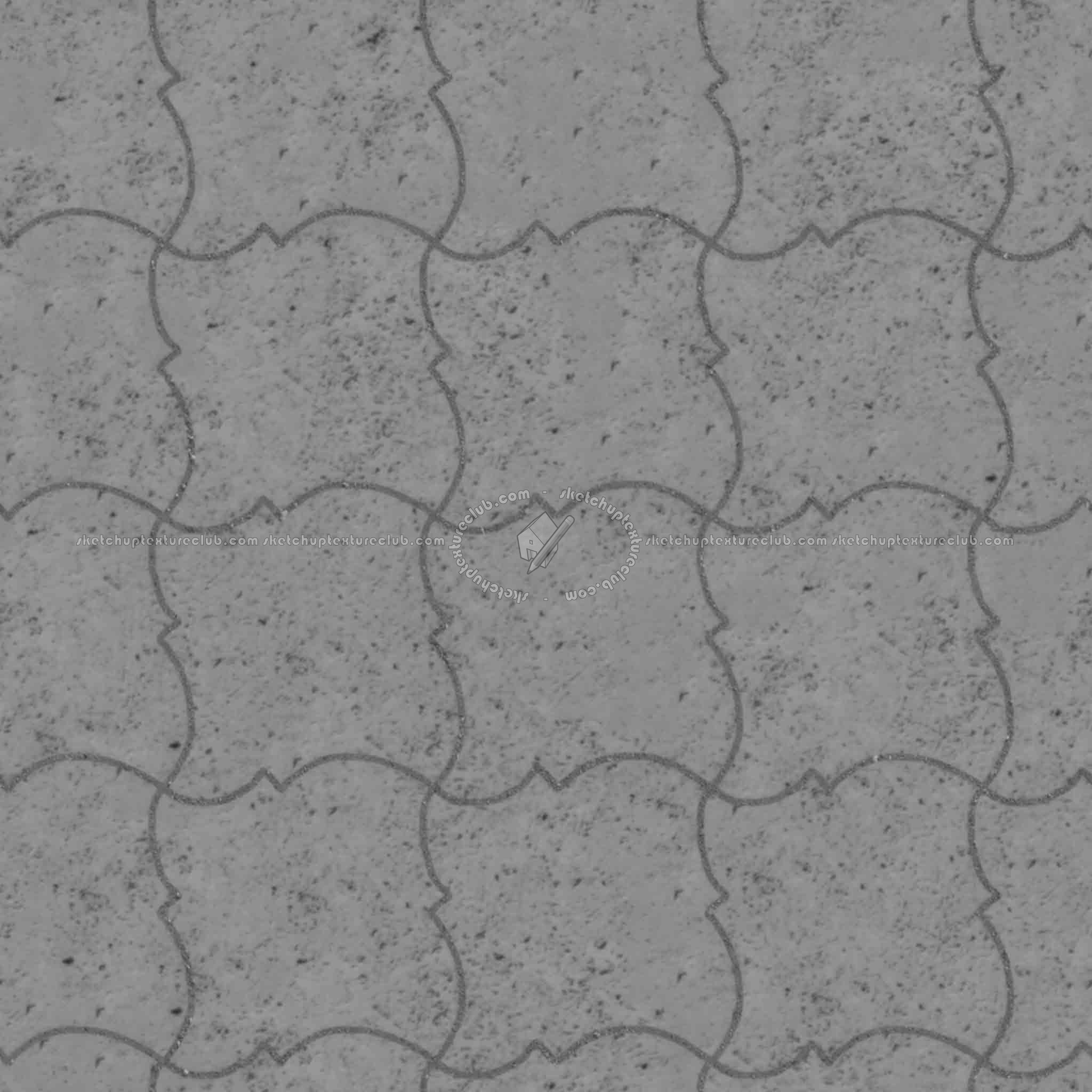 Textures   -   ARCHITECTURE   -   PAVING OUTDOOR   -   Pavers stone   -   Blocks mixed  - Pavers stone mixed size texture seamless 06167 - Displacement