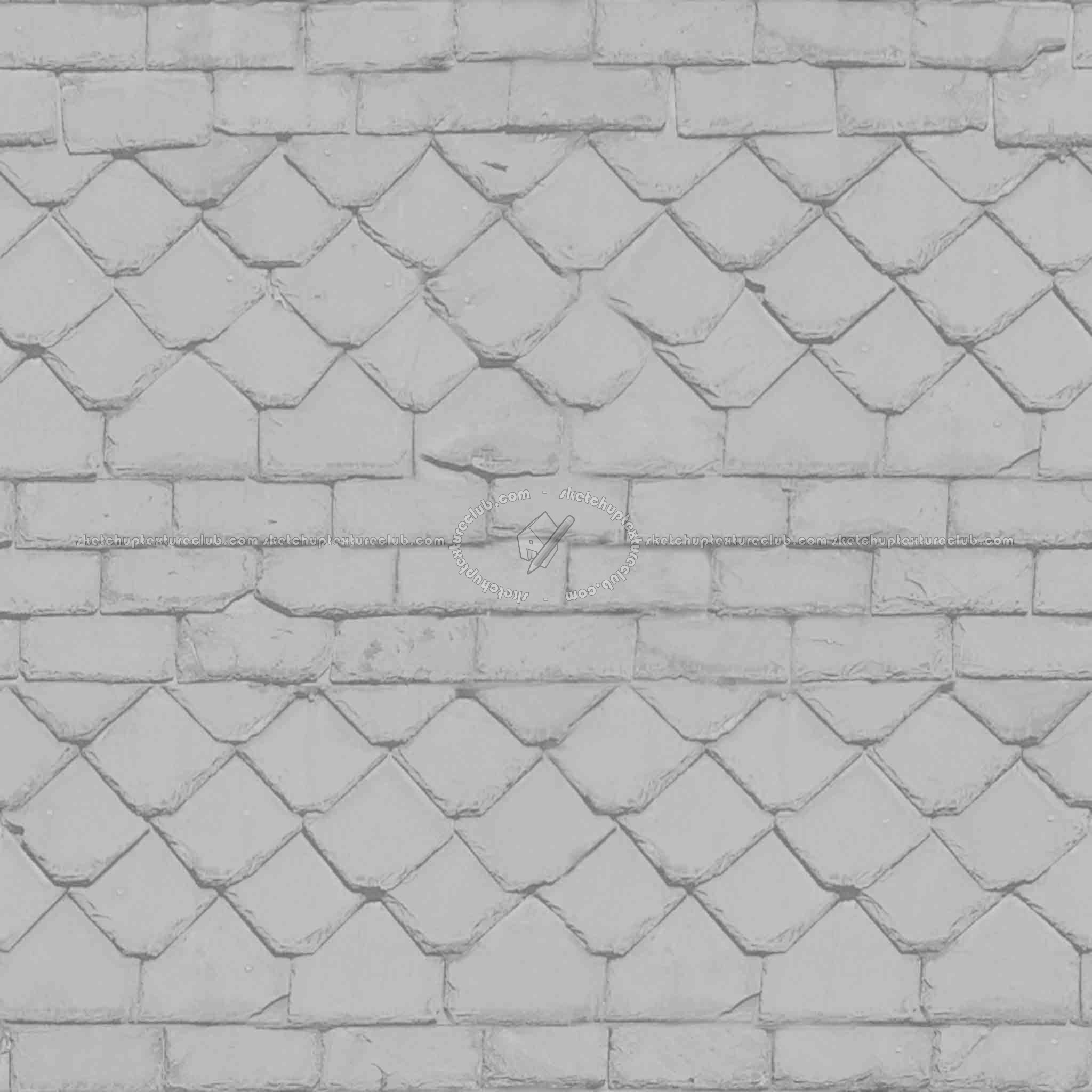 Textures   -   ARCHITECTURE   -   ROOFINGS   -   Slate roofs  - Slate roofing texture seamless 03975 - Bump