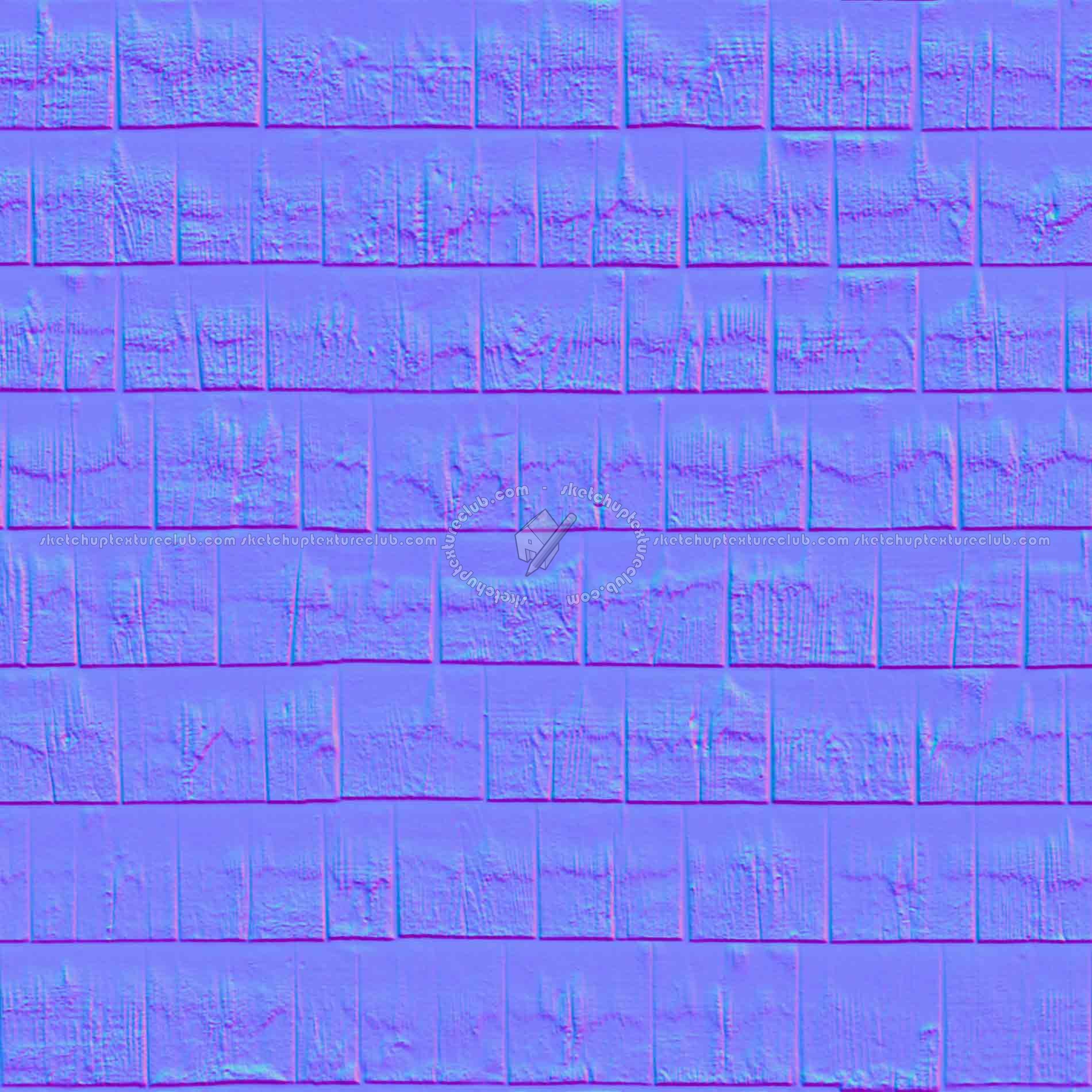 Textures   -   ARCHITECTURE   -   ROOFINGS   -   Shingles wood  - Wood shingle roof texture seamless 03859 - Normal