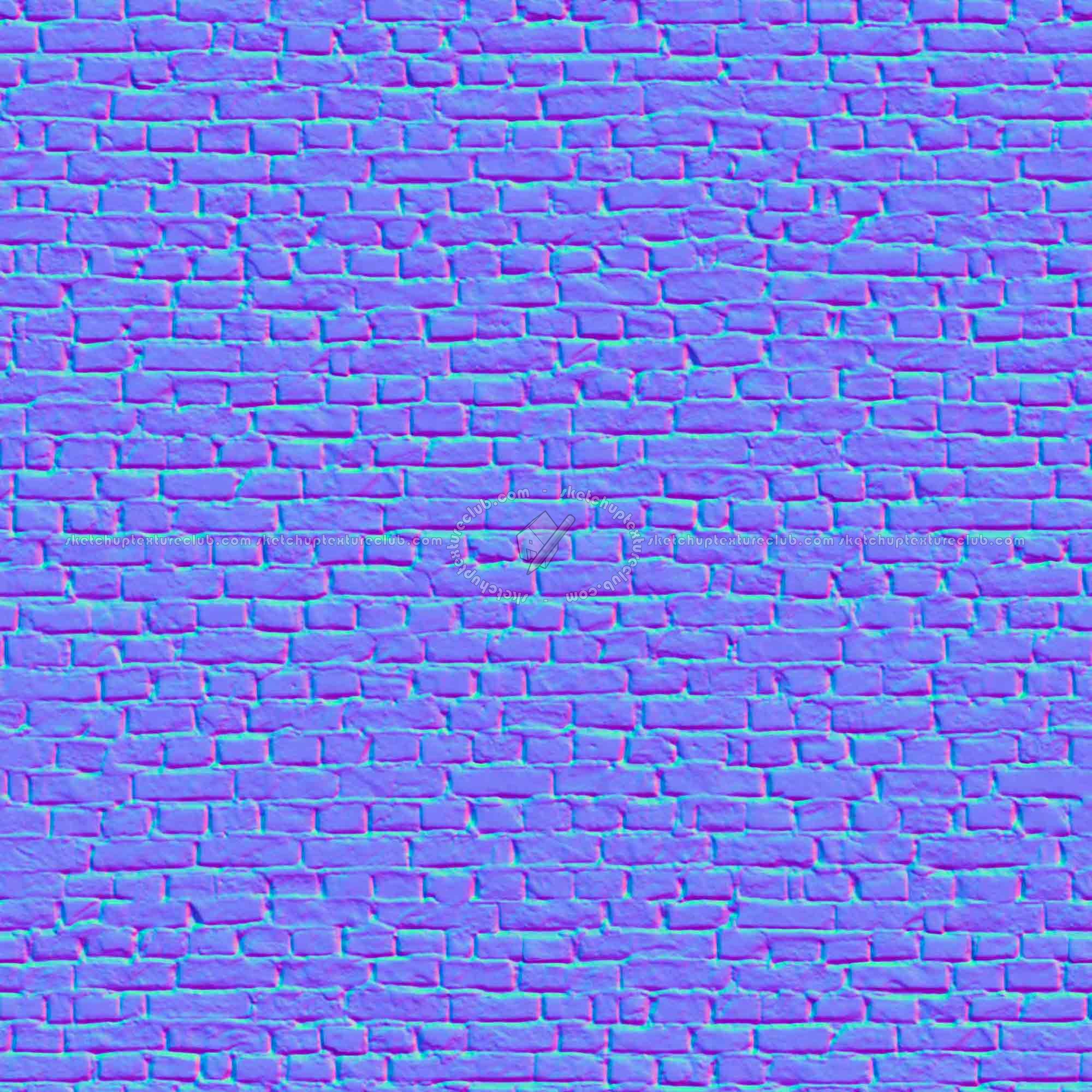 Textures   -   ARCHITECTURE   -   BRICKS   -   Old bricks  - Old bricks texture seamless 00416 - Normal