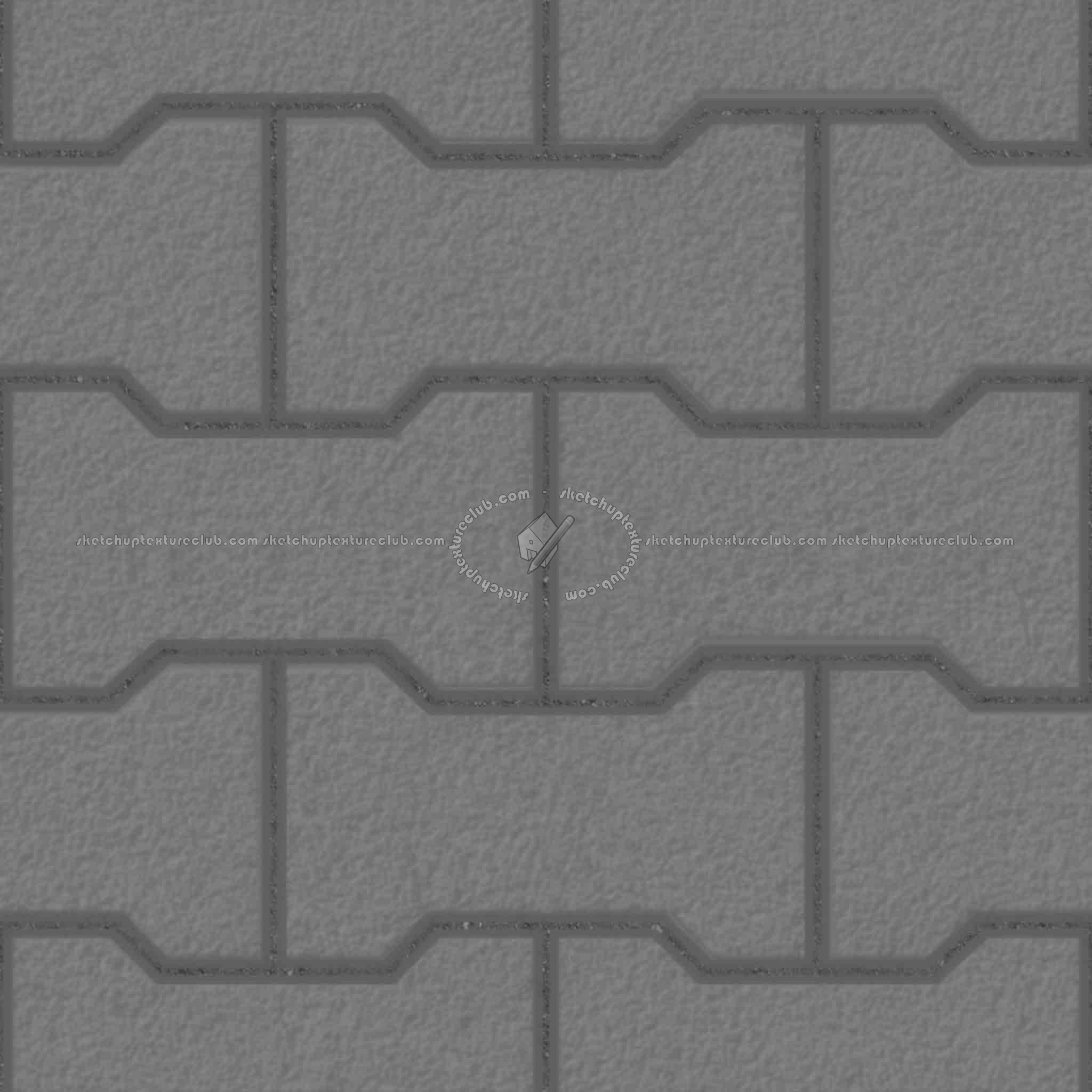 Textures   -   ARCHITECTURE   -   PAVING OUTDOOR   -   Concrete   -   Blocks regular  - Paving outdoor concrete regular block texture seamless 05707 - Displacement