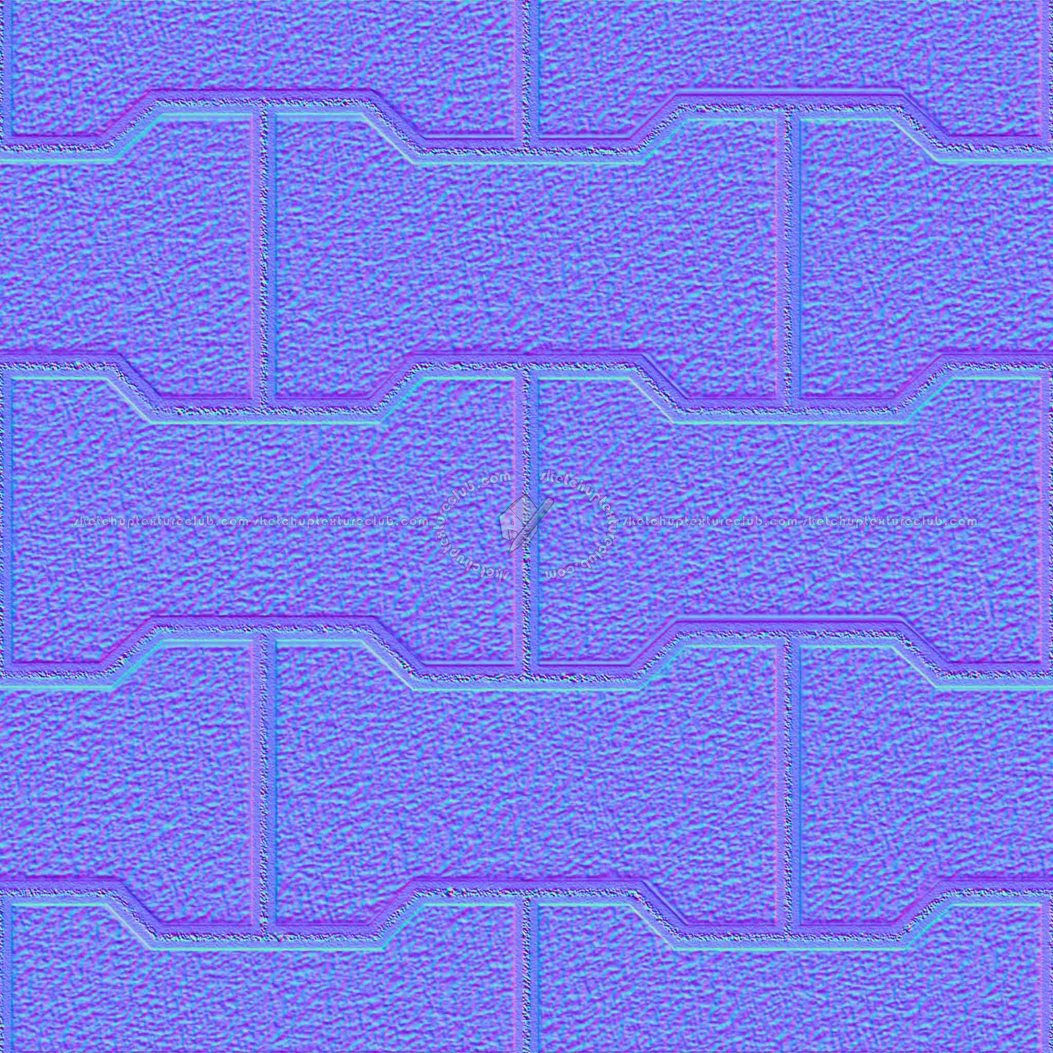 Textures   -   ARCHITECTURE   -   PAVING OUTDOOR   -   Concrete   -   Blocks regular  - Paving outdoor concrete regular block texture seamless 05707 - Normal