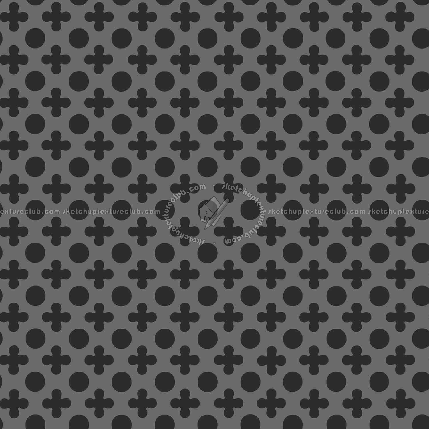 Textures   -   MATERIALS   -   METALS   -   Perforated  - Brass perforated metal texture seamless 10554 - Displacement