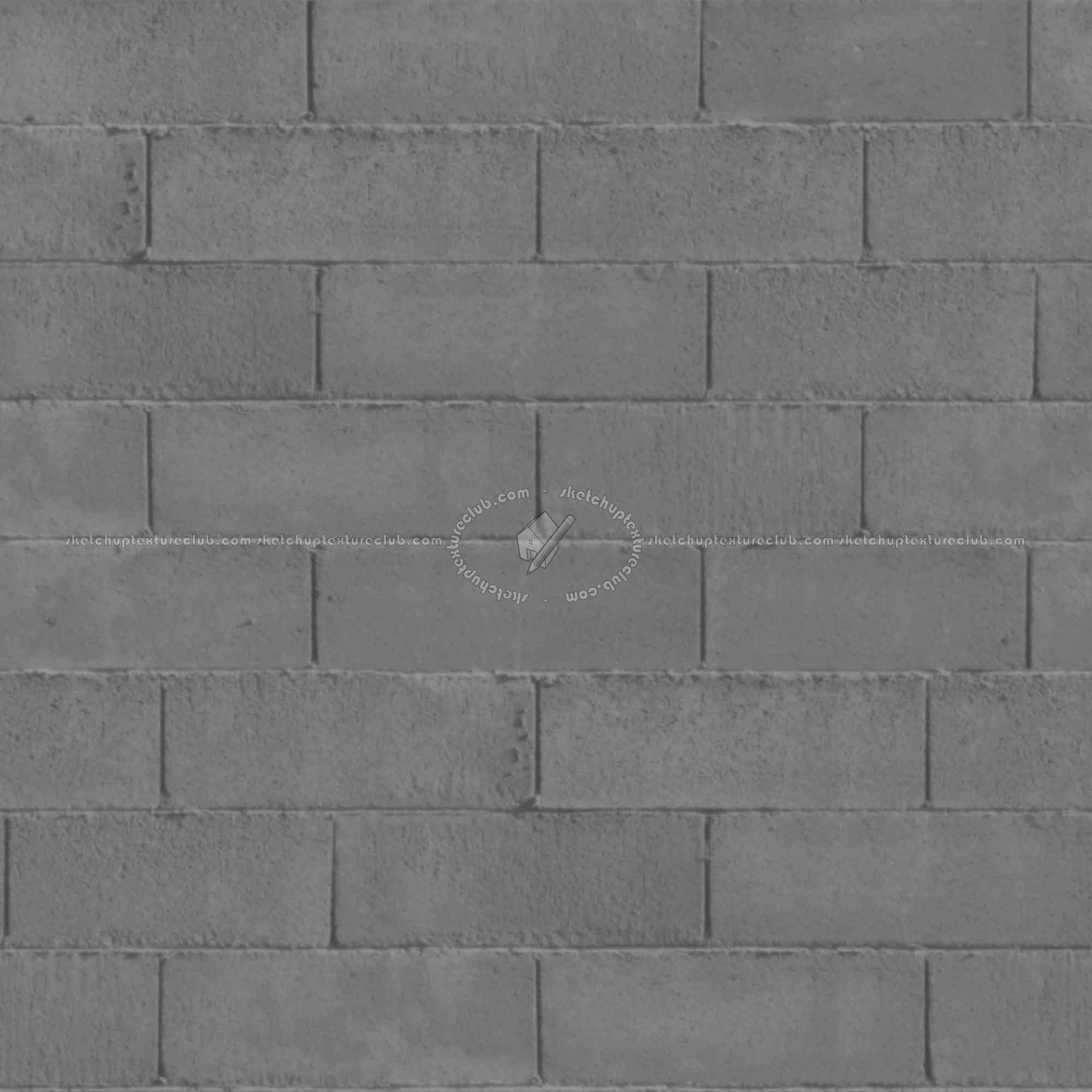 Textures   -   ARCHITECTURE   -   CONCRETE   -   Plates   -   Clean  - Concrete retaining block wall texture seamless 01705 - Displacement