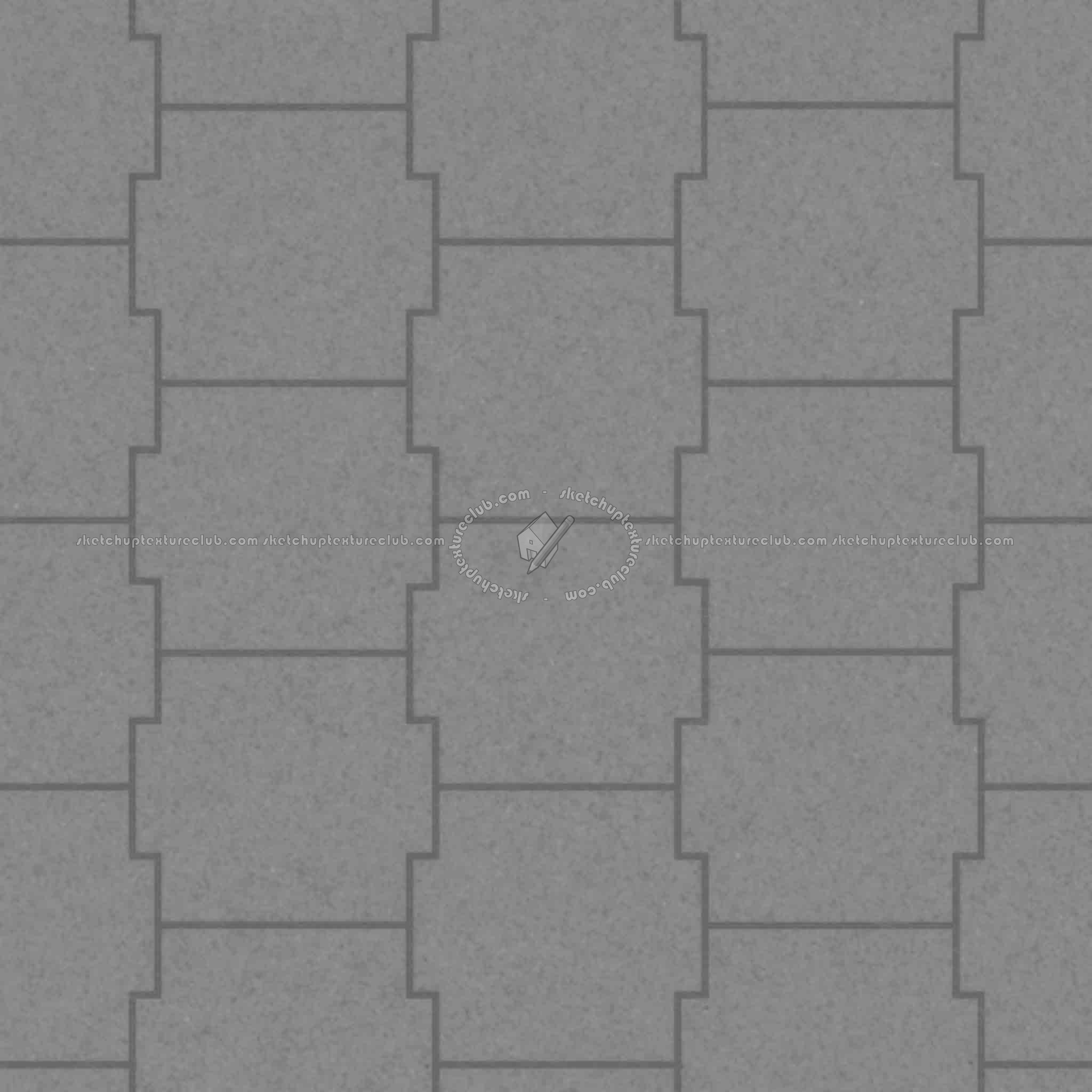 Textures   -   ARCHITECTURE   -   PAVING OUTDOOR   -   Pavers stone   -   Blocks mixed  - Pavers stone mixed size texture seamless 06170 - Displacement