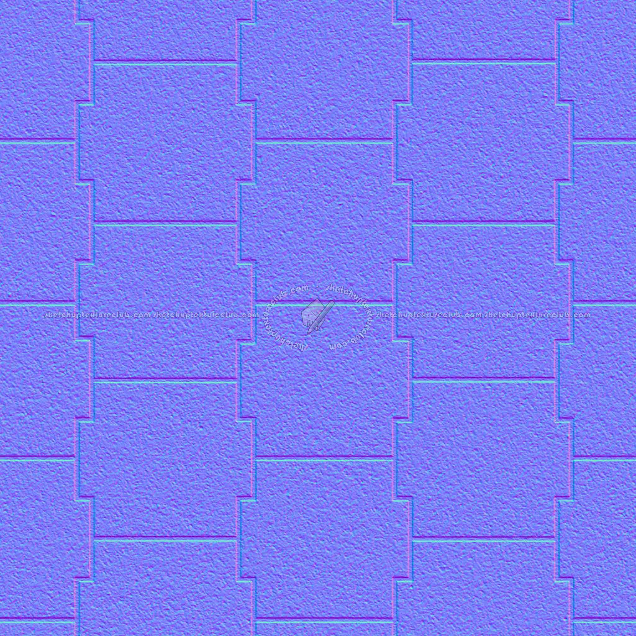 Textures   -   ARCHITECTURE   -   PAVING OUTDOOR   -   Pavers stone   -   Blocks mixed  - Pavers stone mixed size texture seamless 06170 - Normal