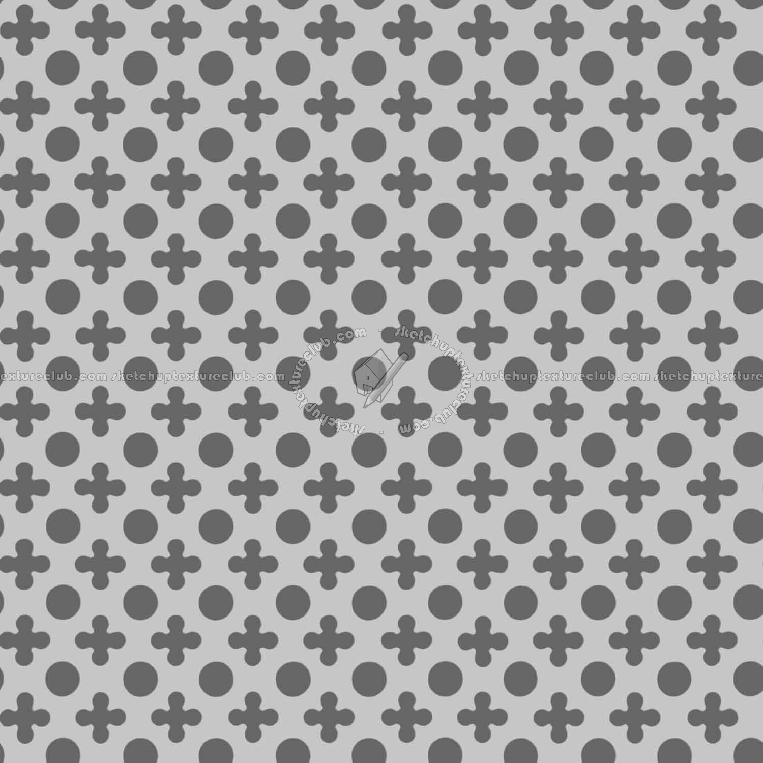 Textures   -   MATERIALS   -   METALS   -   Perforated  - Chrome perforated metal texture seamless 10556 - Specular