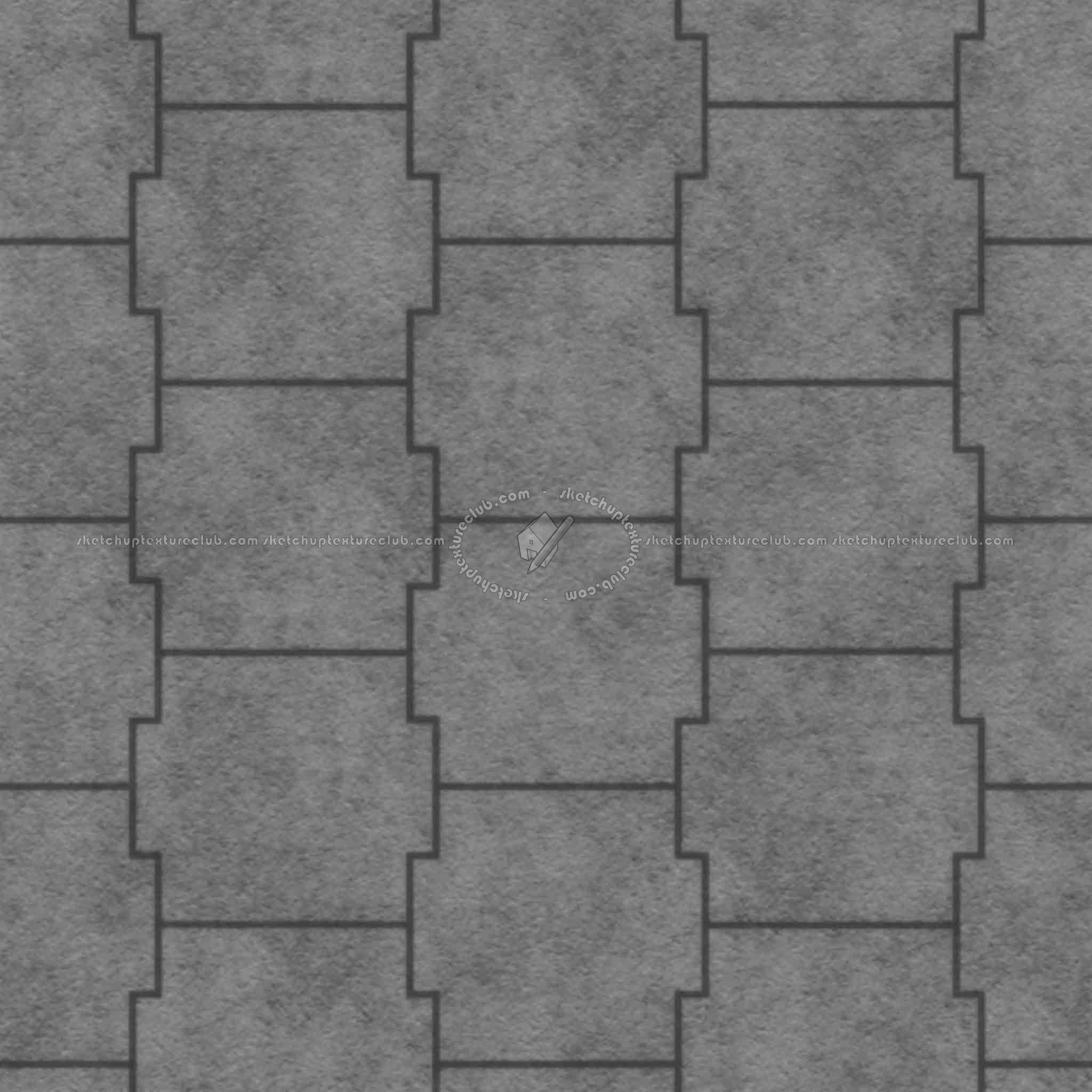 Textures   -   ARCHITECTURE   -   PAVING OUTDOOR   -   Pavers stone   -   Blocks mixed  - Pavers stone mixed size texture seamless 06171 - Displacement