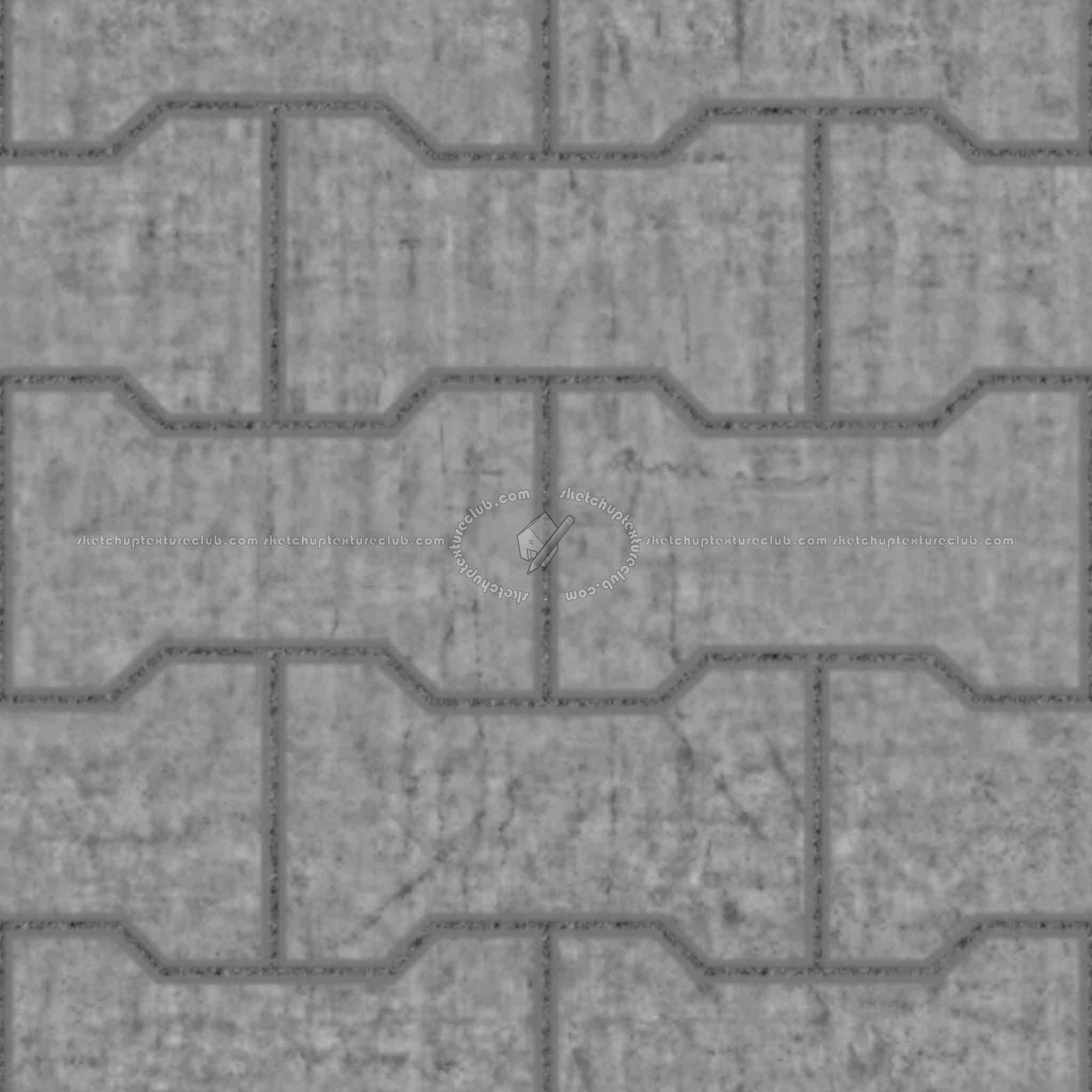 Textures   -   ARCHITECTURE   -   PAVING OUTDOOR   -   Concrete   -   Blocks regular  - Paving outdoor concrete regular block texture seamless 05709 - Displacement