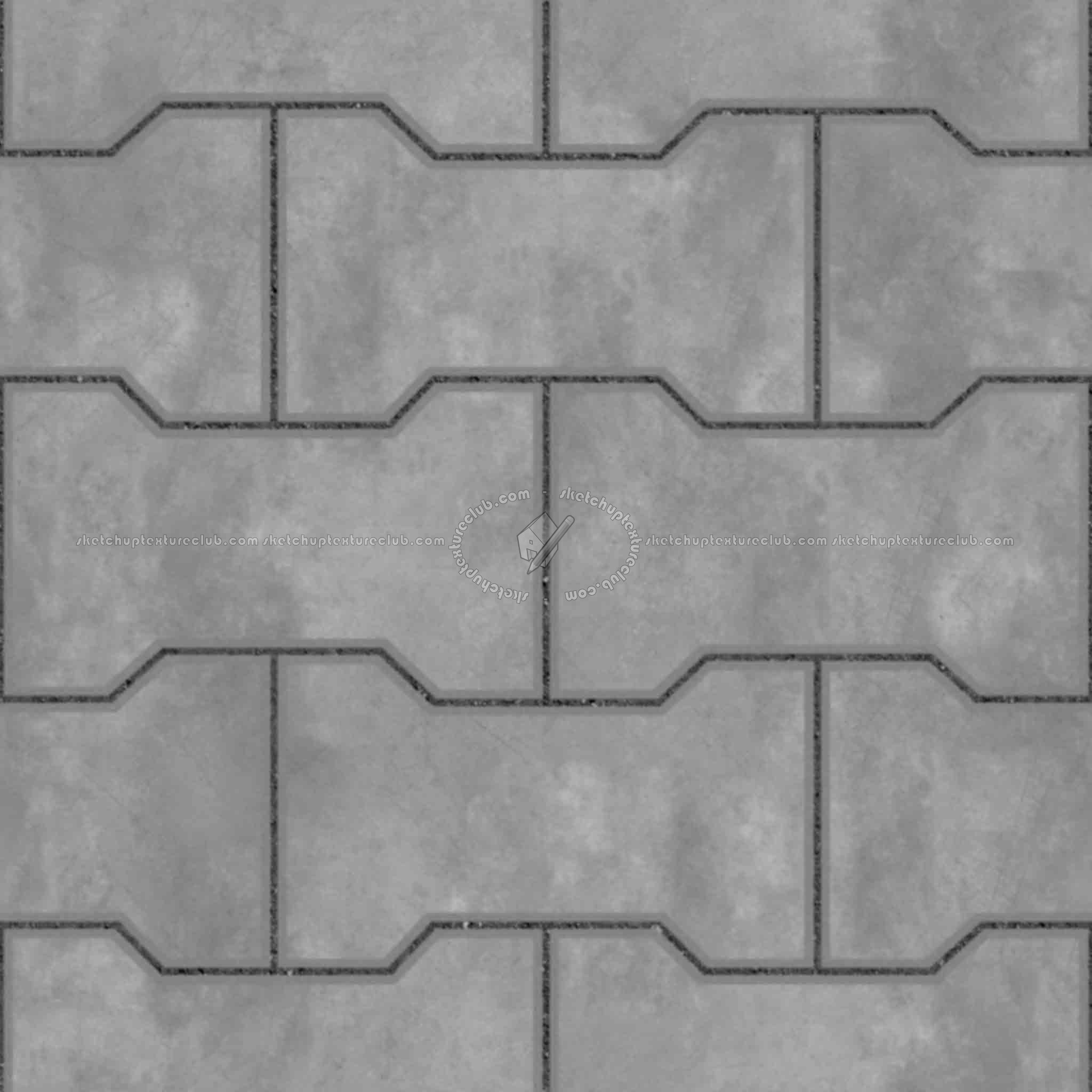 Textures   -   ARCHITECTURE   -   PAVING OUTDOOR   -   Concrete   -   Blocks regular  - Paving outdoor concrete regular block texture seamless 05710 - Displacement