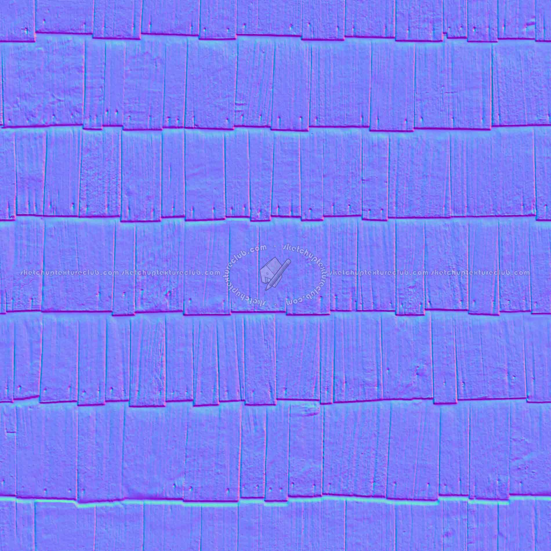 Textures   -   ARCHITECTURE   -   ROOFINGS   -   Shingles wood  - Wood shingle roof texture seamless 03864 - Normal