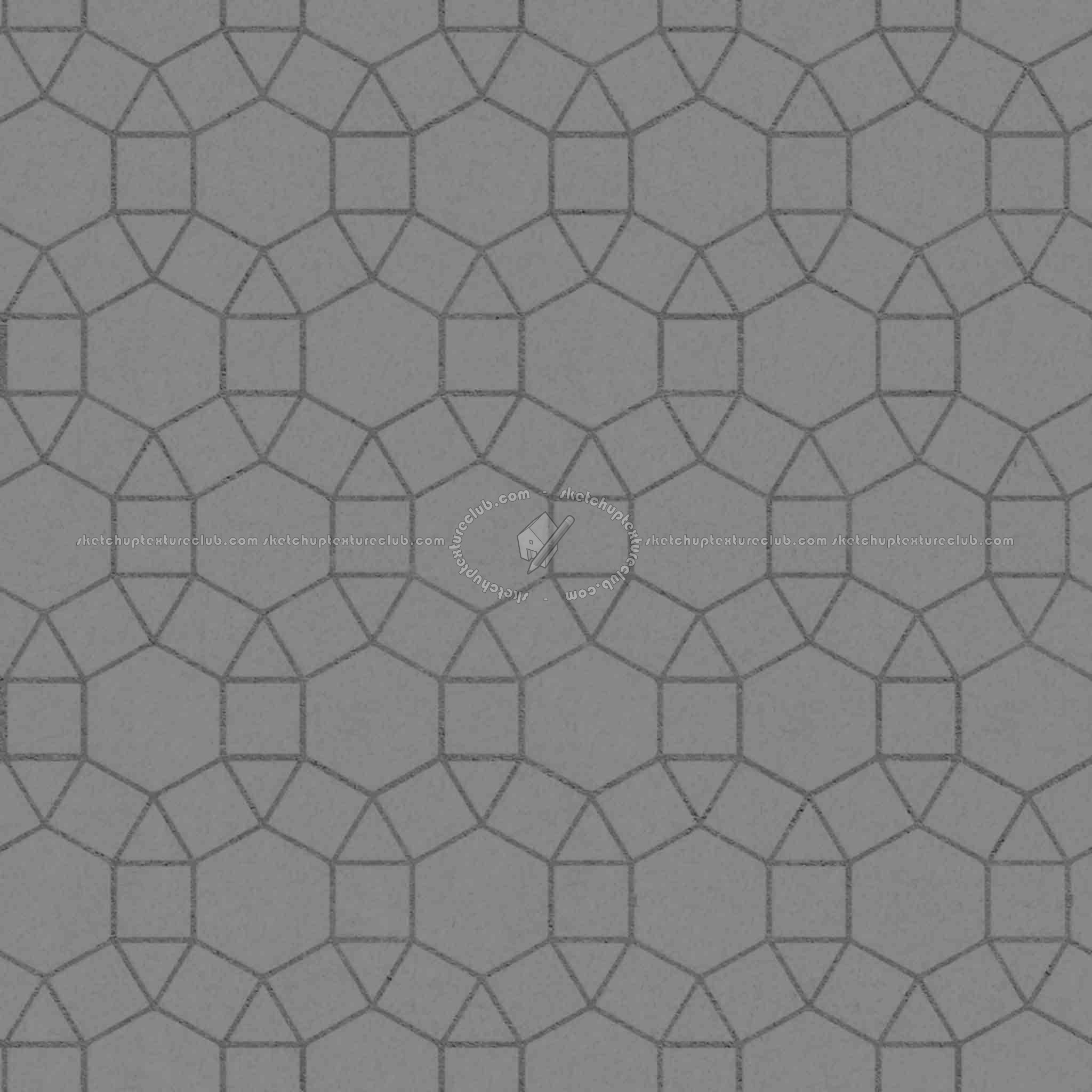 Textures   -   ARCHITECTURE   -   PAVING OUTDOOR   -   Concrete   -   Blocks mixed  - Concrete paving mixed size PBR texture seamelss 21989 - Displacement