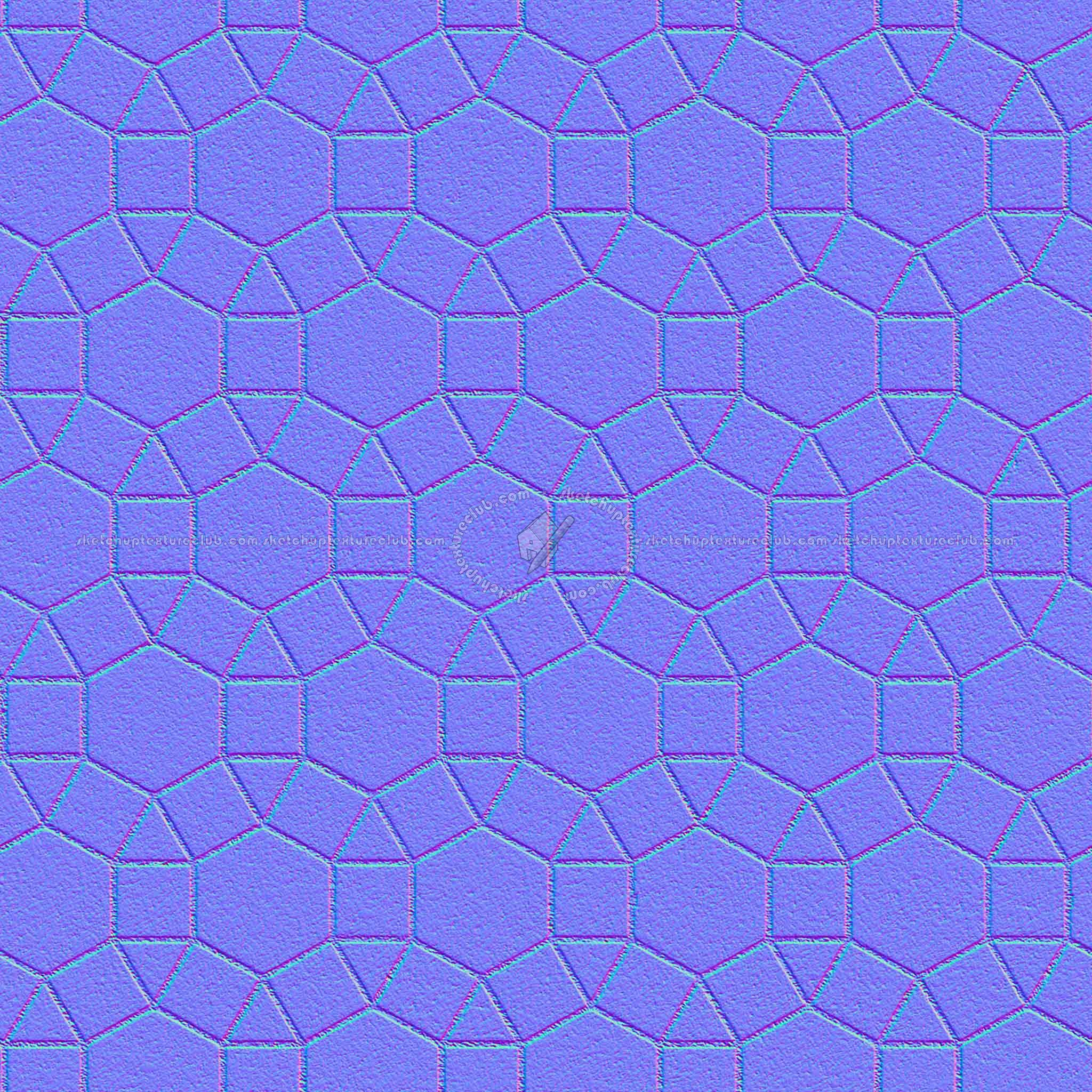 Textures   -   ARCHITECTURE   -   PAVING OUTDOOR   -   Concrete   -   Blocks mixed  - Concrete paving mixed size PBR texture seamelss 21989 - Normal