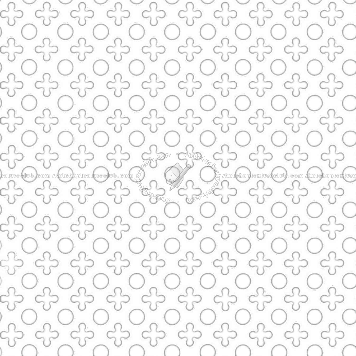Textures   -   MATERIALS   -   METALS   -   Perforated  - Light blue perforated metal texture seamless 10557 - Ambient occlusion