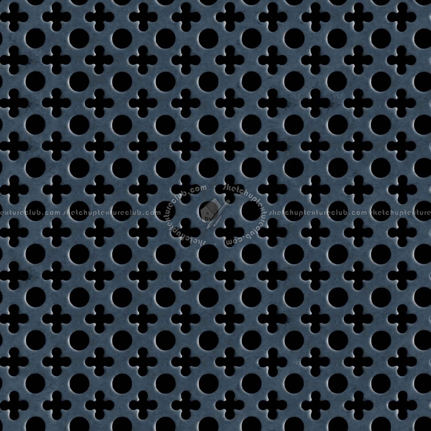 Textures   -   MATERIALS   -   METALS   -   Perforated  - Light blue perforated metal texture seamless 10557 - Specular