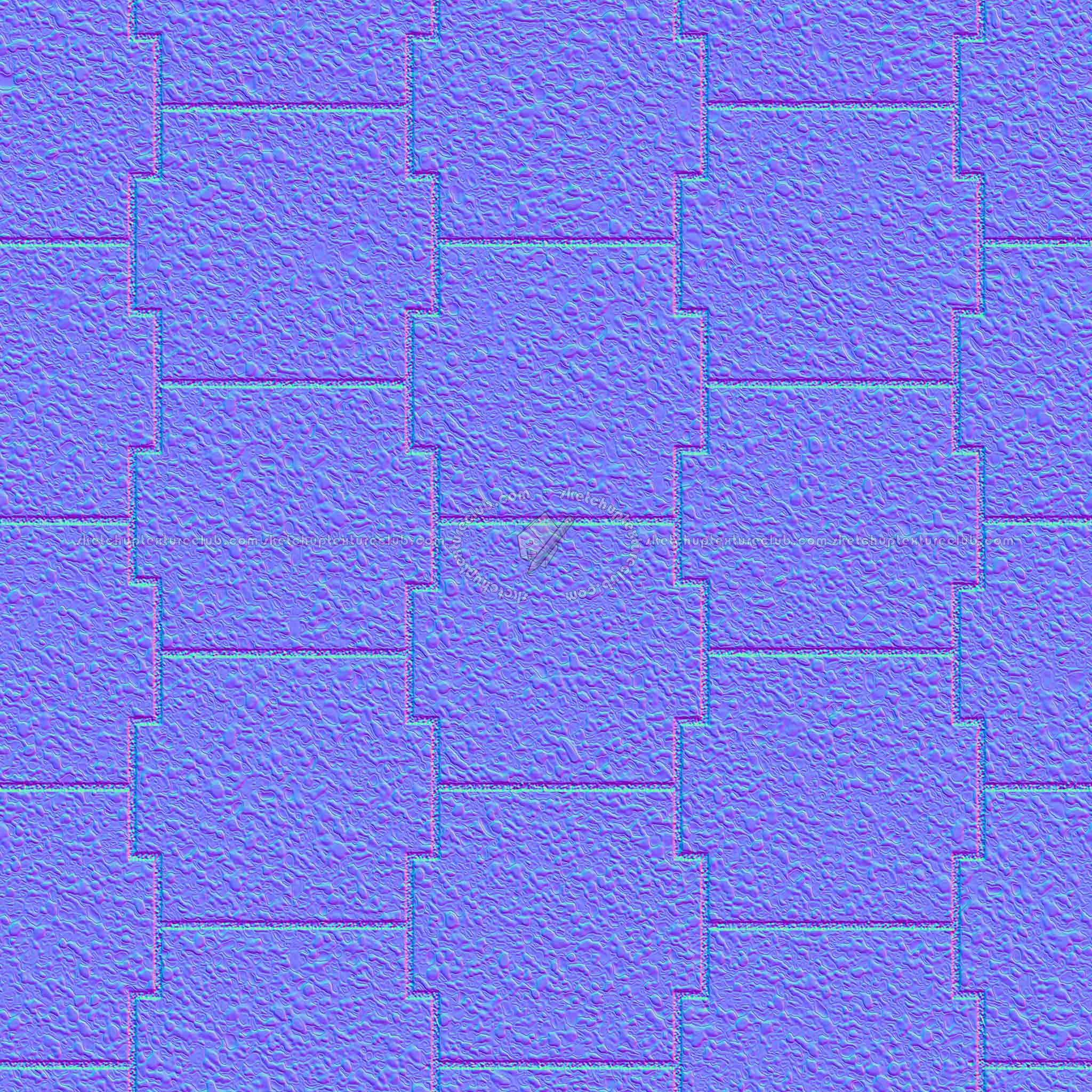 Textures   -   ARCHITECTURE   -   PAVING OUTDOOR   -   Pavers stone   -   Blocks mixed  - Pavers stone mixed size texture seamless 06172 - Normal