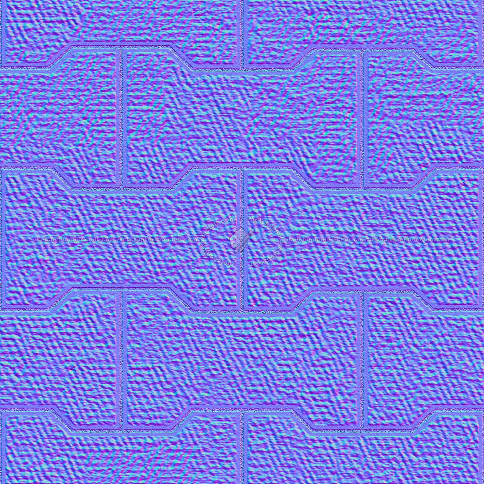 Textures   -   ARCHITECTURE   -   PAVING OUTDOOR   -   Concrete   -   Blocks regular  - Paving outdoor concrete regular block texture seamless 05711 - Normal