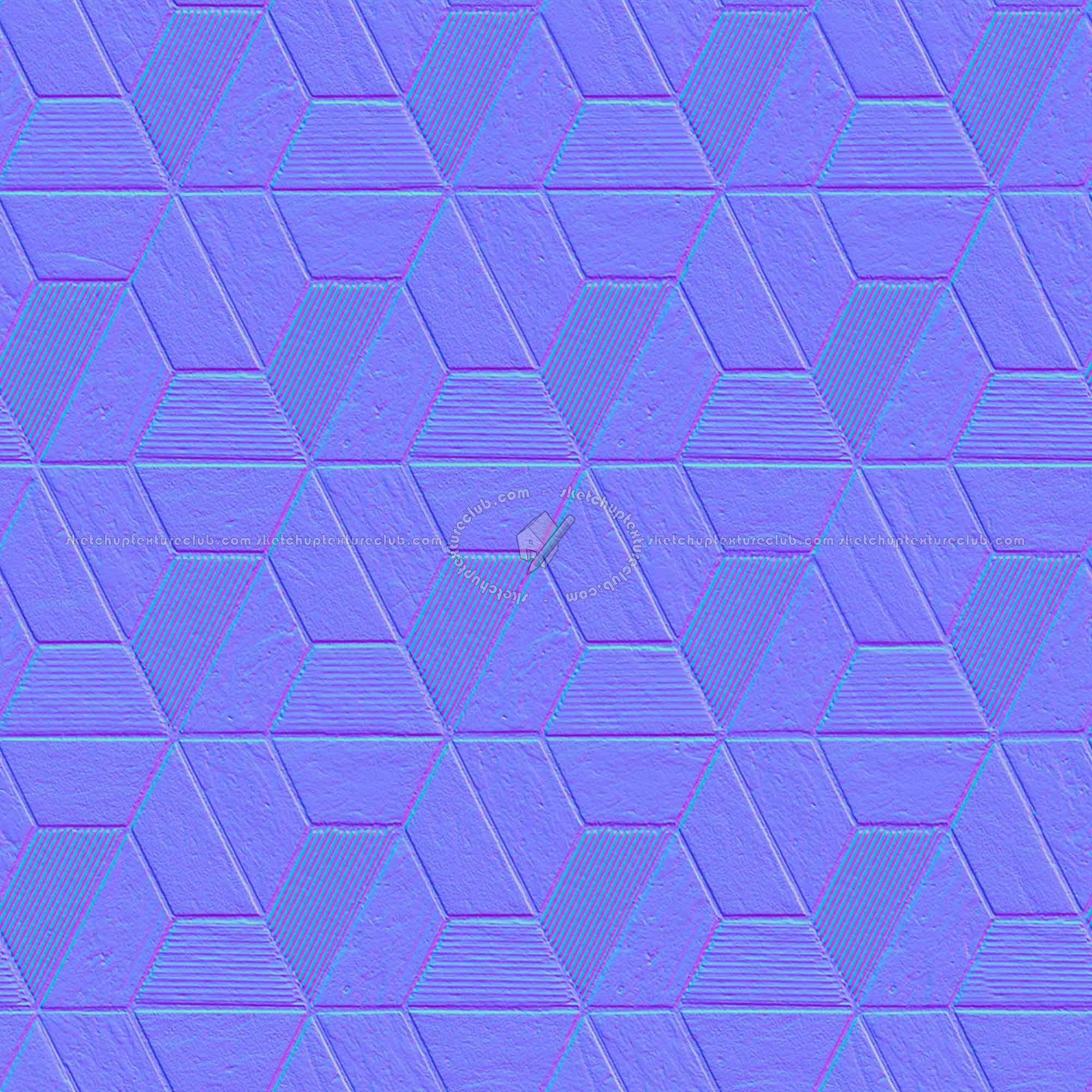 Textures   -   ARCHITECTURE   -   PAVING OUTDOOR   -   Concrete   -   Blocks mixed  - Concrete paving PBR texture seamless 22076 - Normal